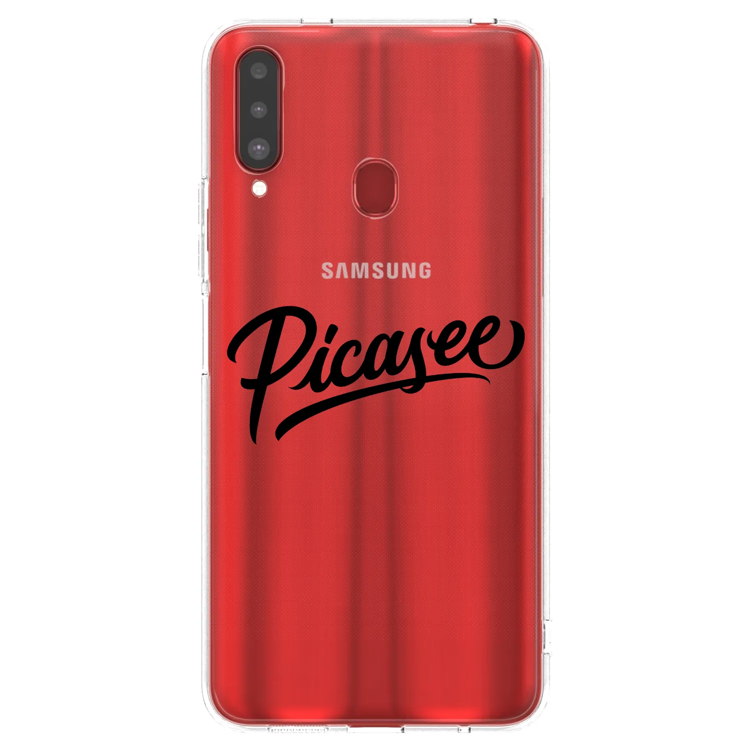 Picasee silikonový průhledný obal pro Samsung Galaxy A20s - Picasee - old logo - black