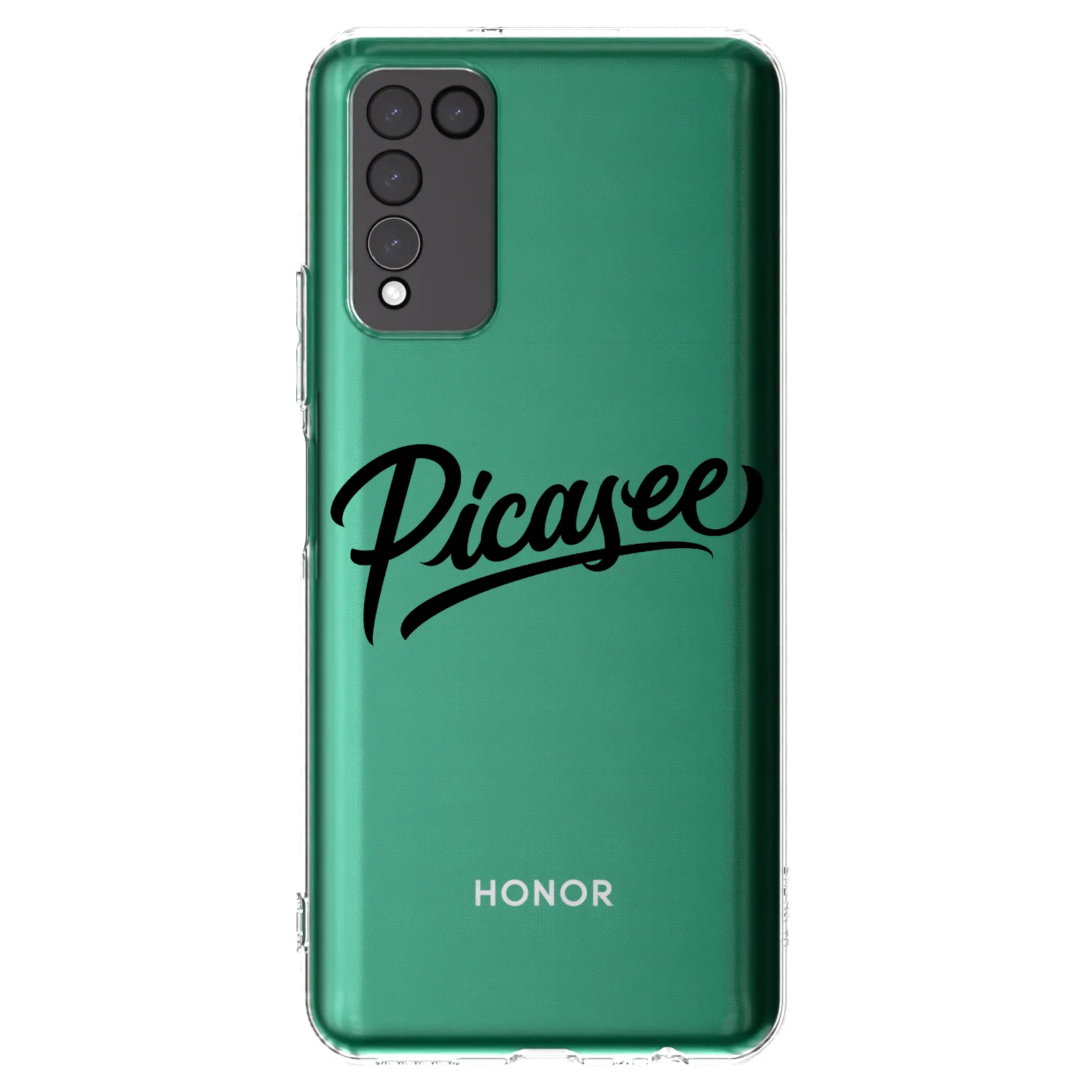 Picasee silikonový průhledný obal pro Honor 10X Lite - Picasee - old logo - black