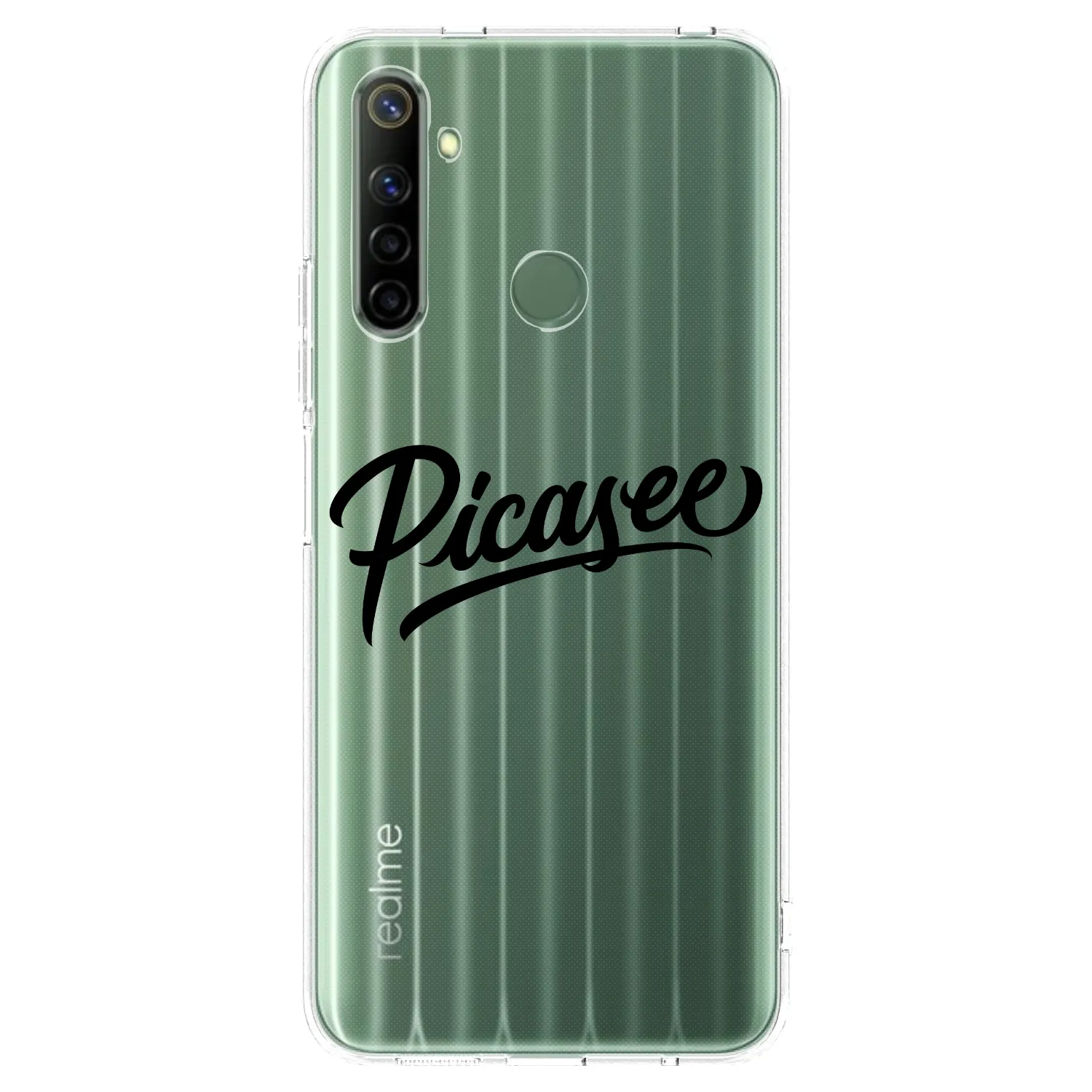 Picasee silikonový průhledný obal pro Realme 6i - Picasee - old logo - black
