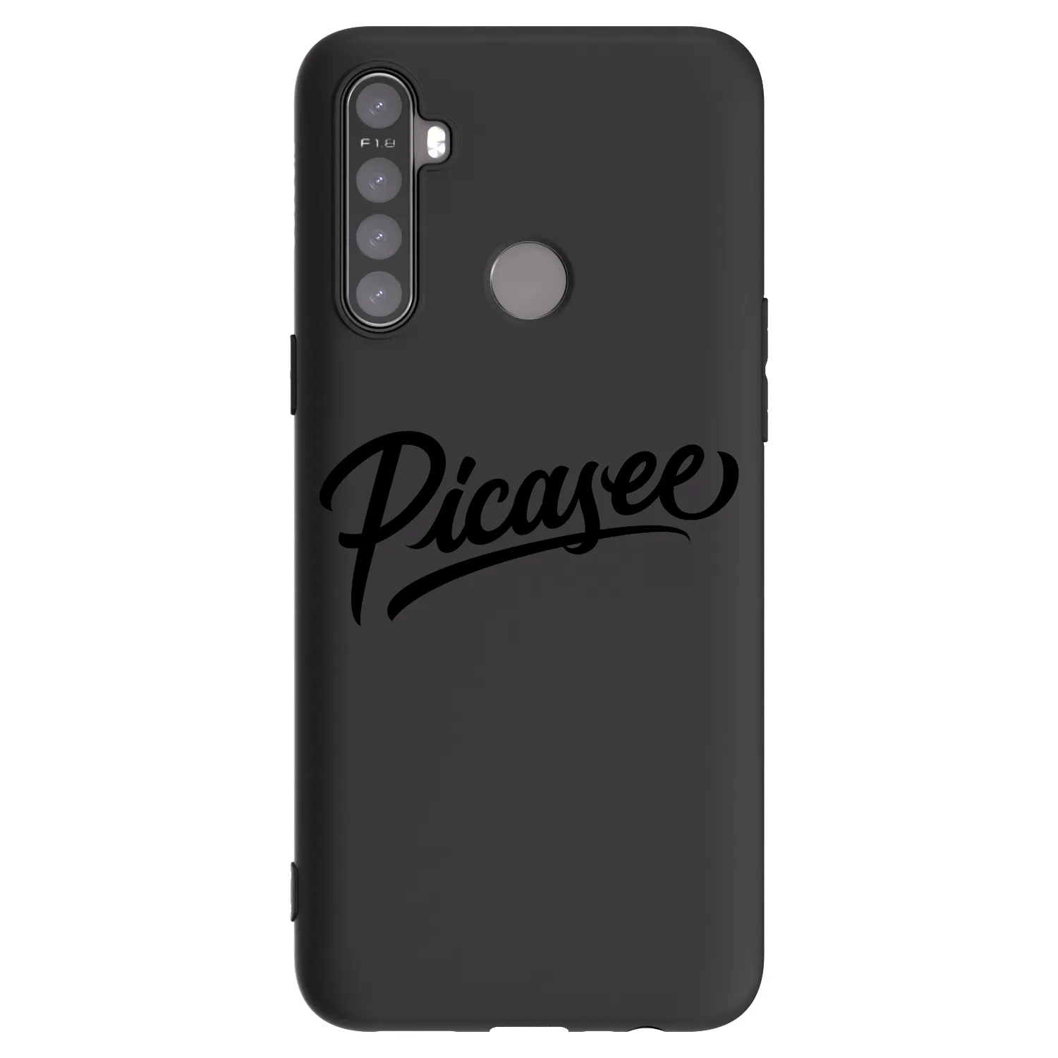 Picasee silikonový černý obal pro Realme 5 - Picasee - old logo - black