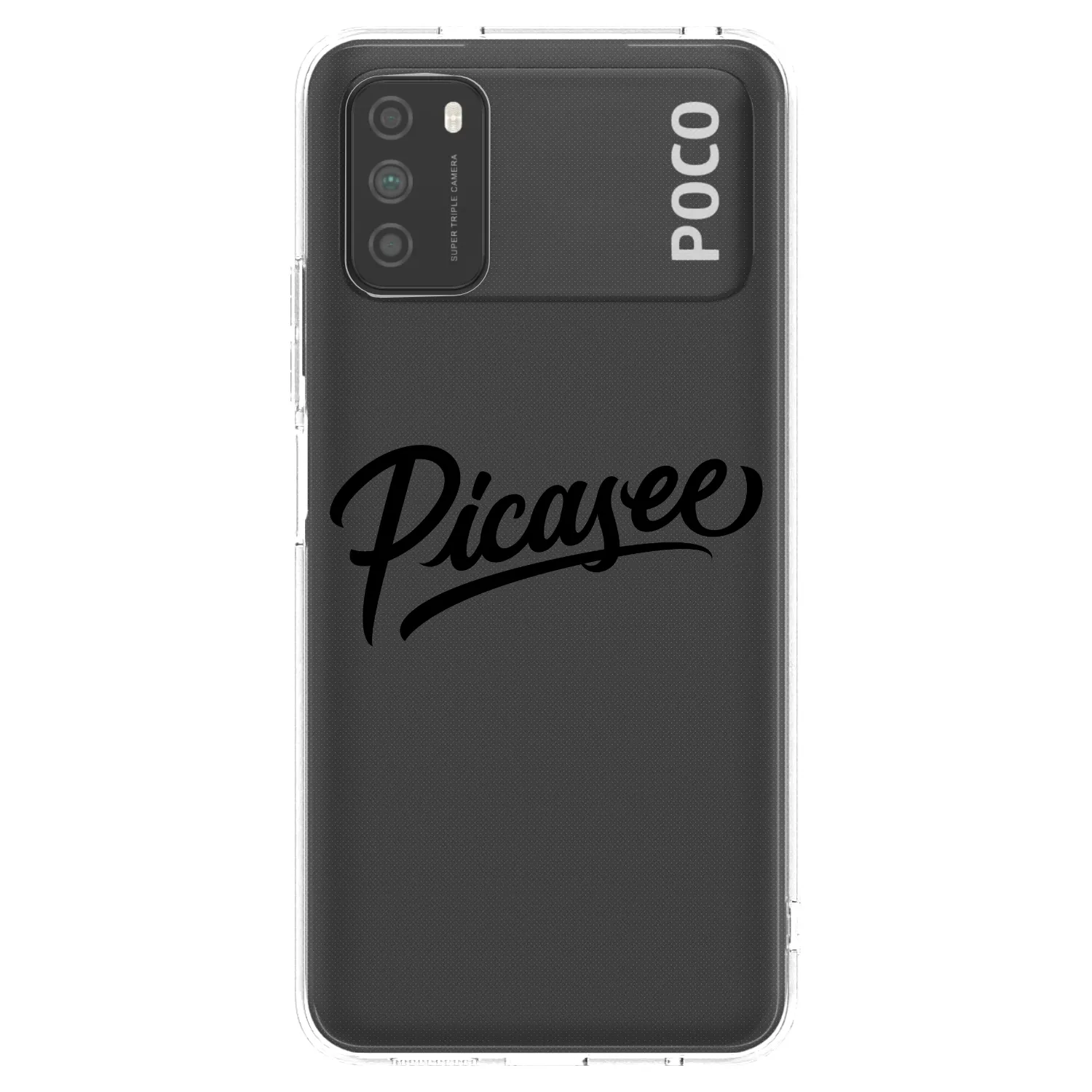 Picasee silikonový průhledný obal pro Xiaomi Poco M3 - Picasee - old logo - black