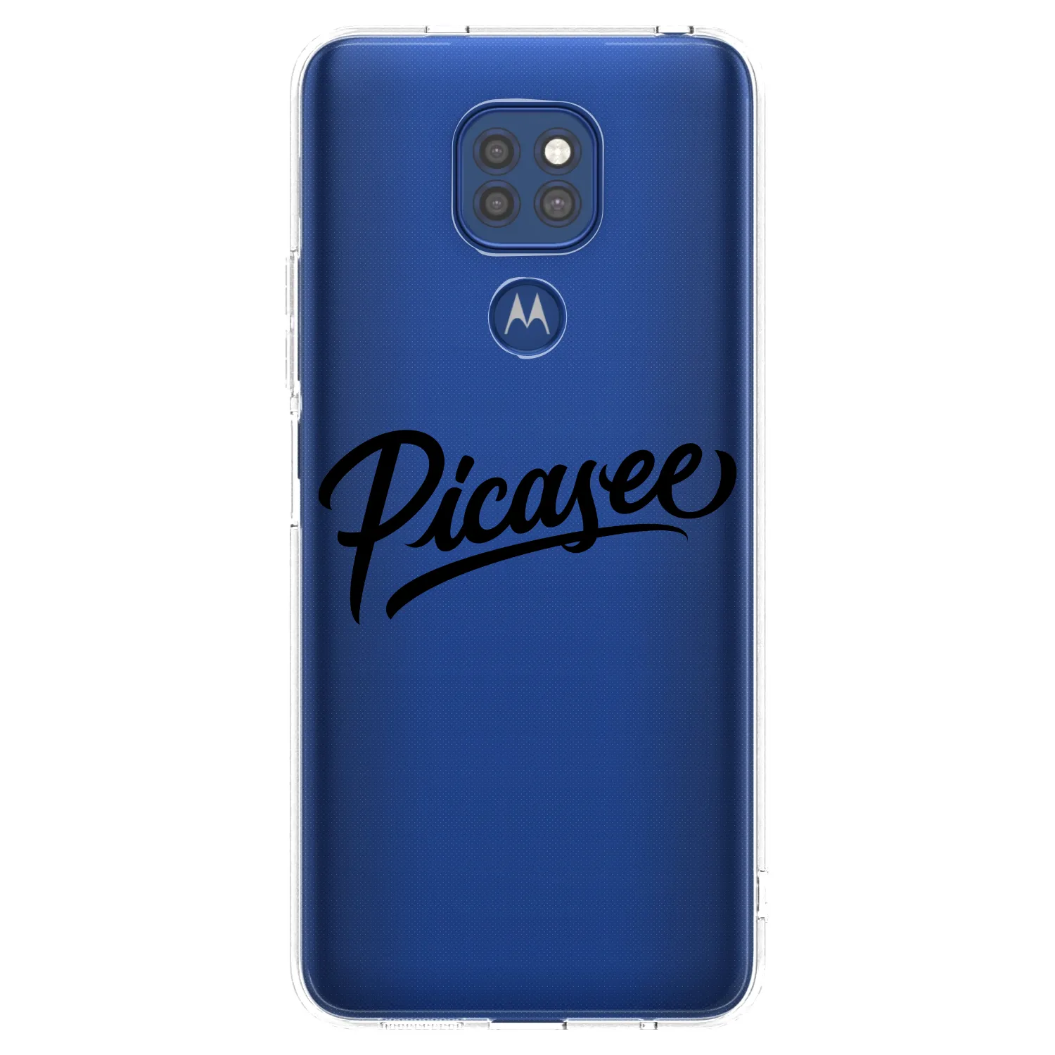 Picasee silikonový průhledný obal pro Motorola Moto G9 Play - Picasee - old logo - black
