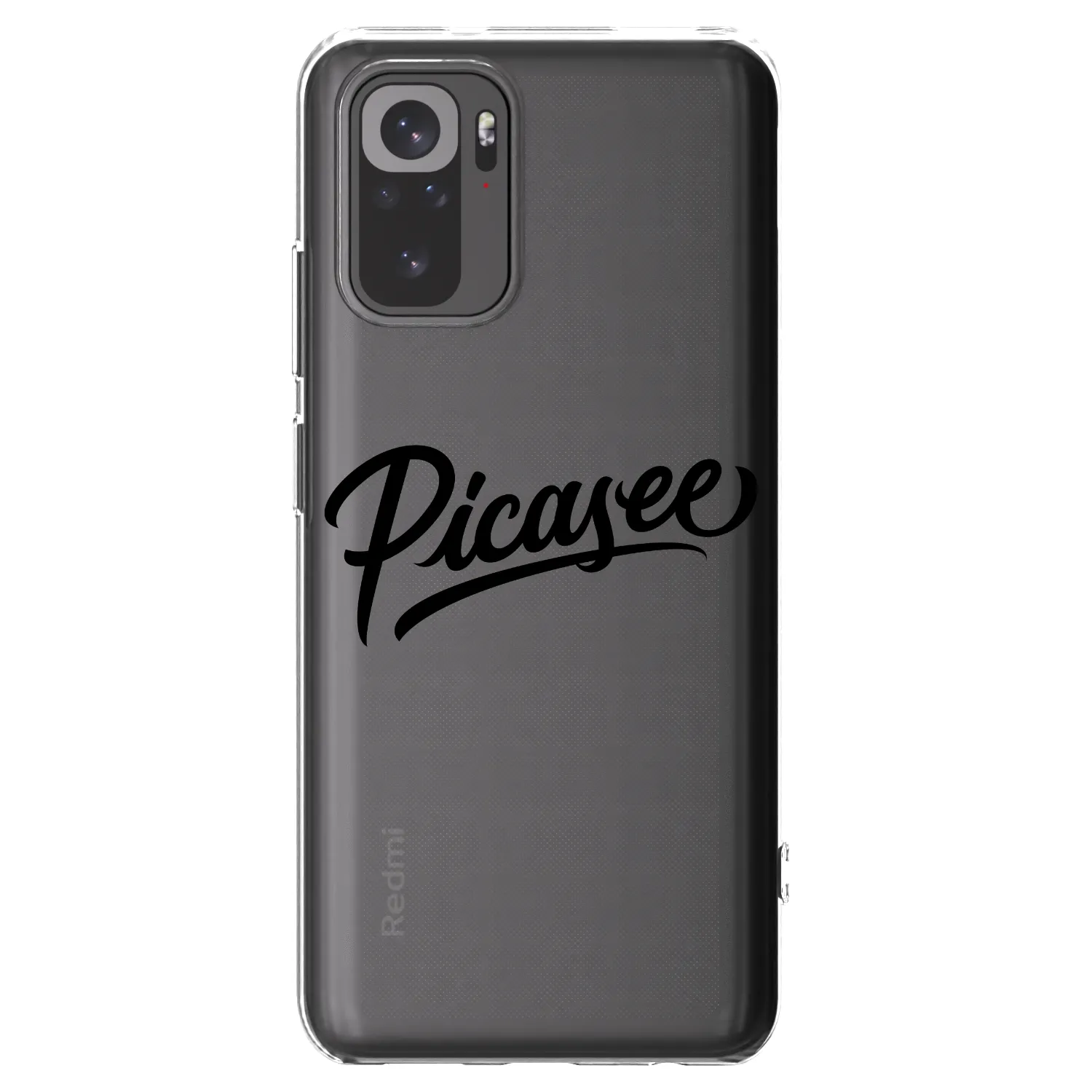 Picasee silikonový průhledný obal pro Xiaomi Redmi Note 10 - Picasee - old logo - black
