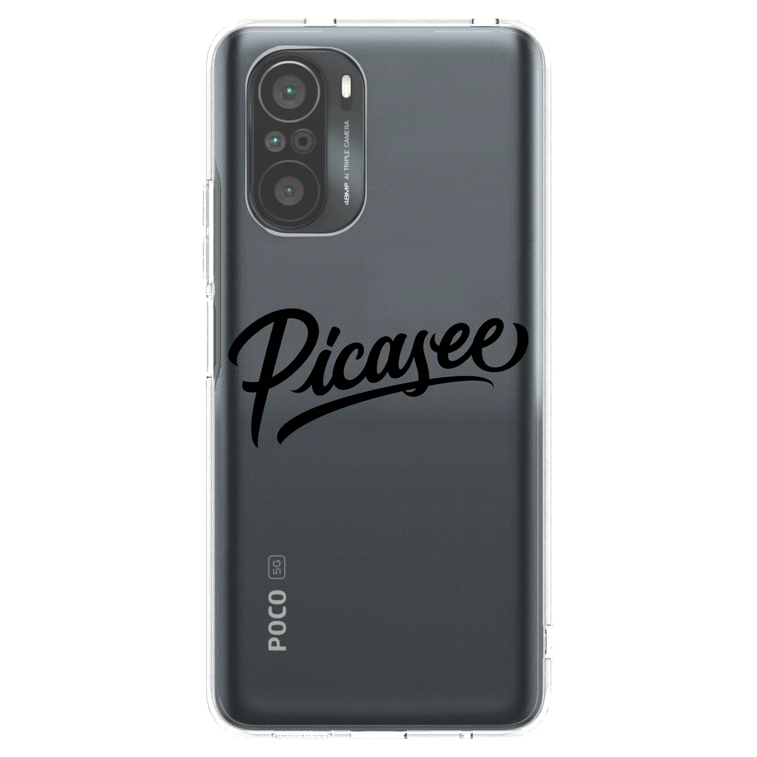 Picasee silikonový průhledný obal pro Xiaomi Poco F3 - Picasee - old logo - black