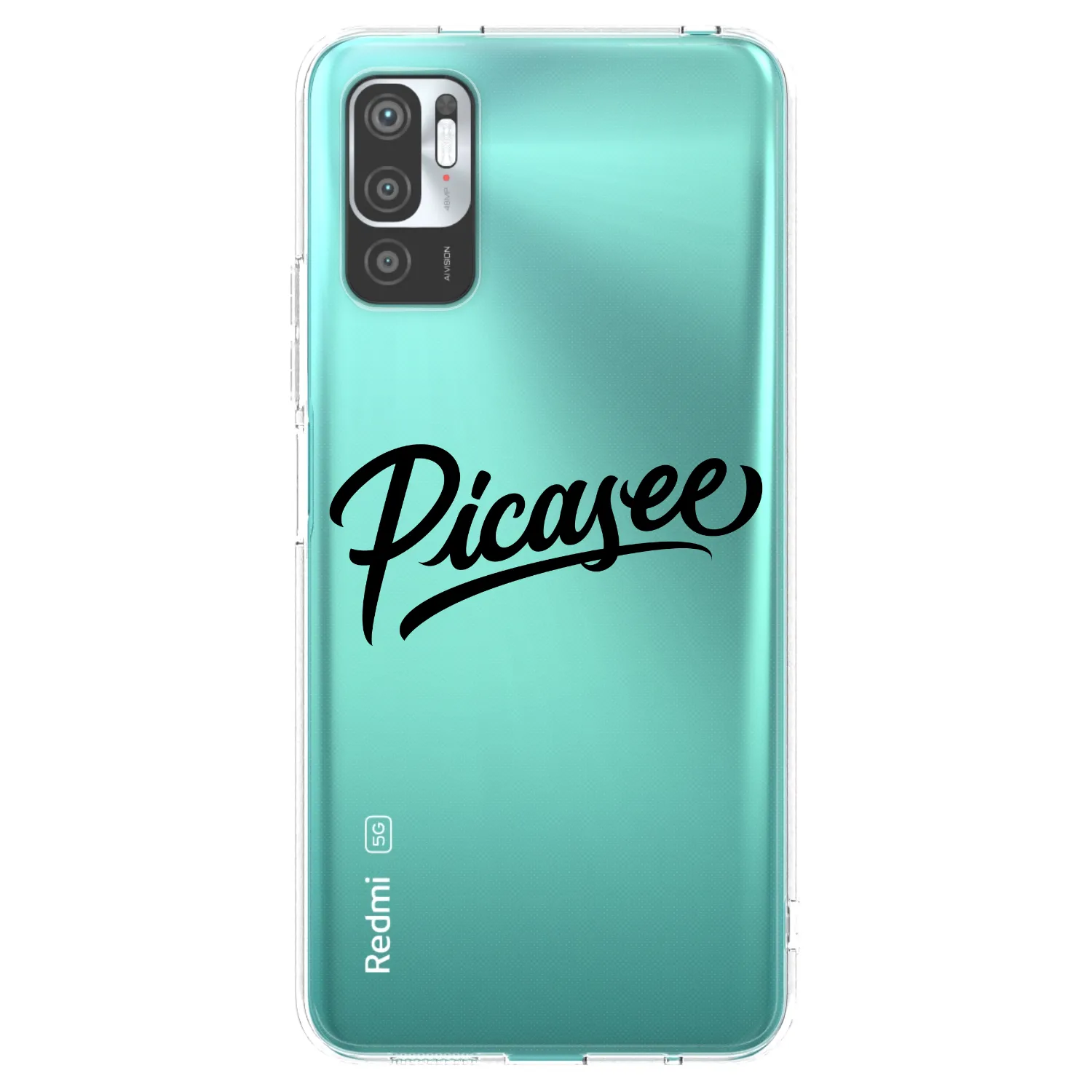 Picasee silikonový průhledný obal pro Xiaomi Redmi Note 10 5G - Picasee - old logo - black