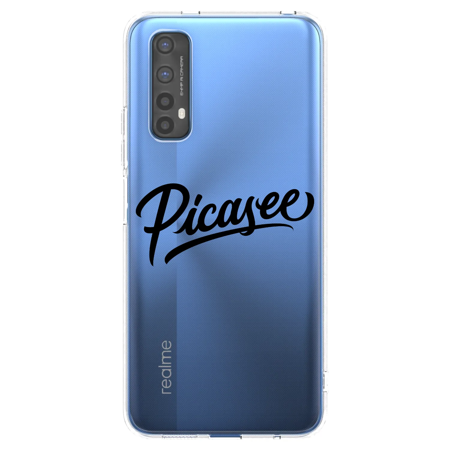 Picasee silikonový průhledný obal pro Realme 7 - Picasee - old logo - black