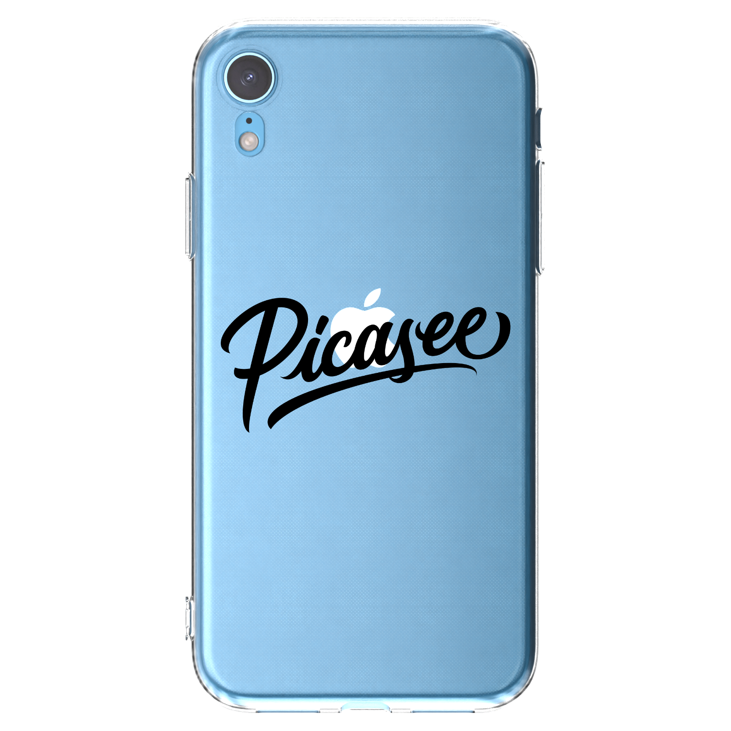 Picasee silikonový průhledný obal pro Apple iPhone XR - Picasee - old logo - black