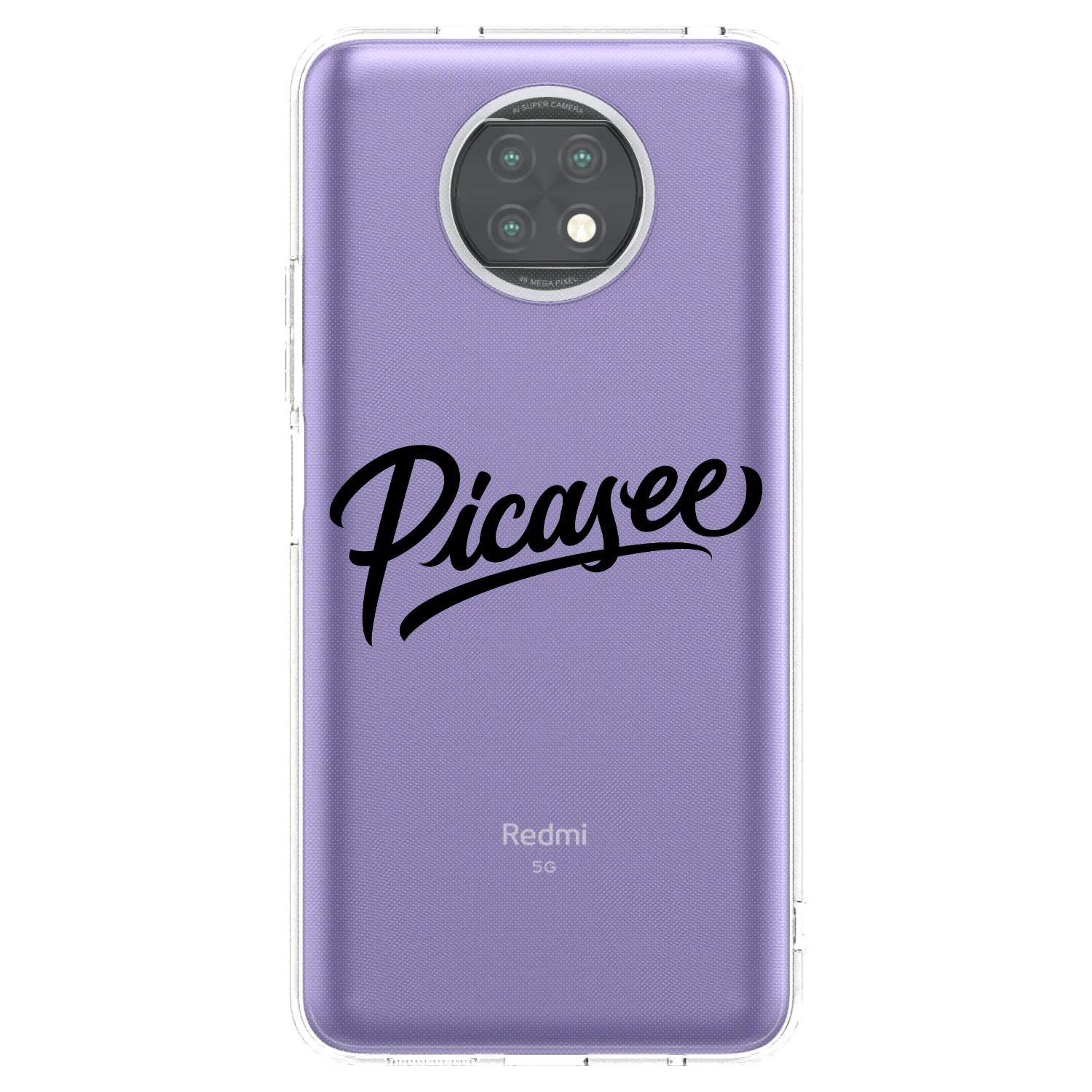 Picasee silikonový průhledný obal pro Xiaomi Redmi Note 9T - Picasee - old logo - black