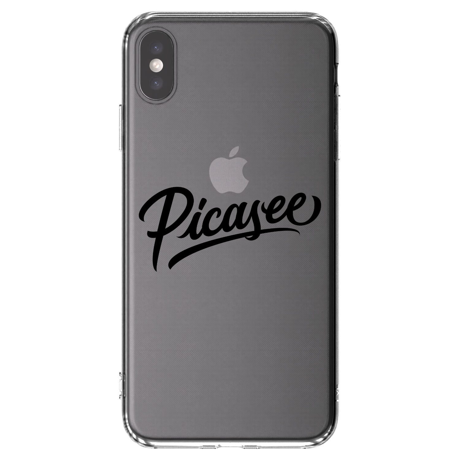 Picasee silikonový průhledný obal pro Apple iPhone XS Max - Picasee - old logo - black