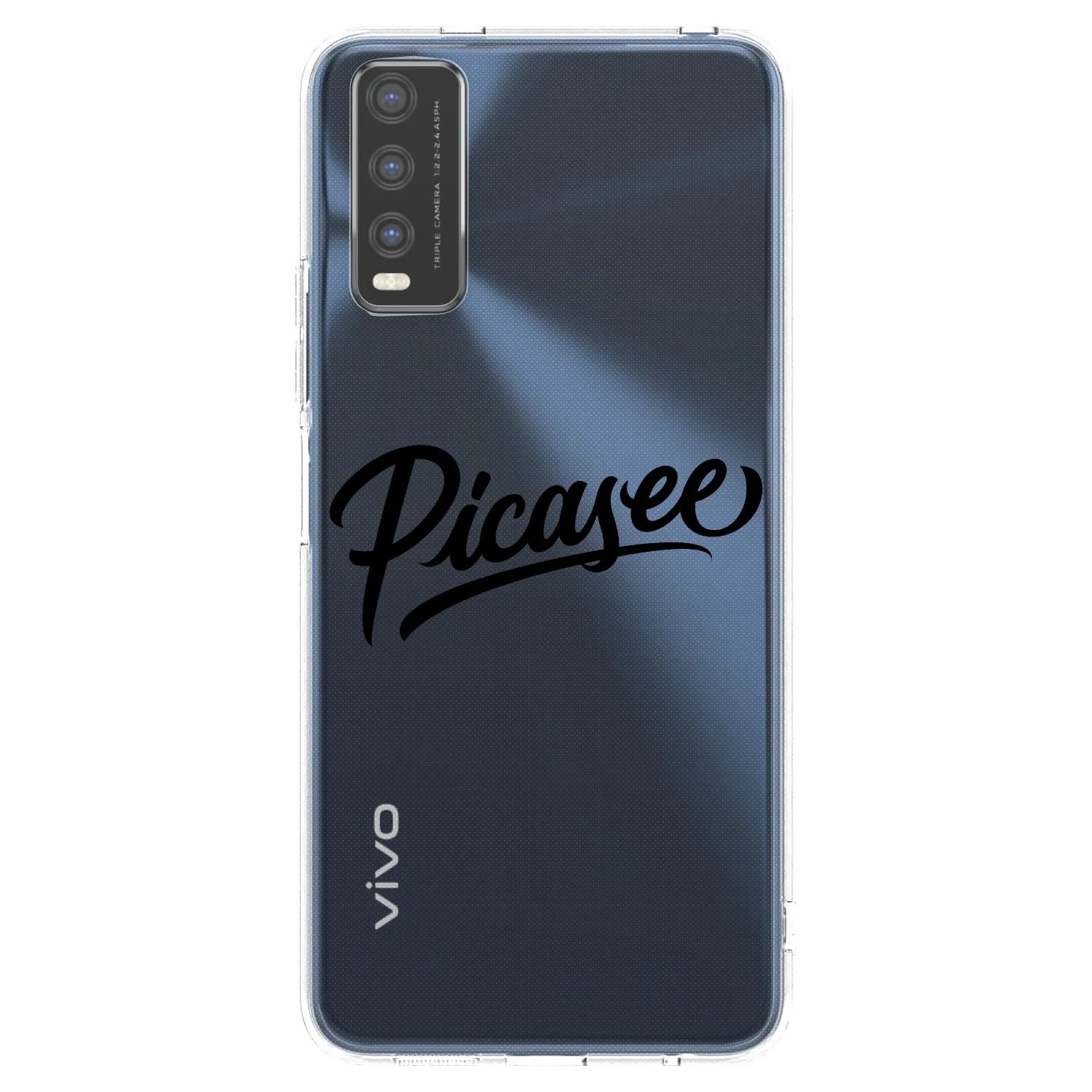 Picasee silikonový průhledný obal pro Vivo Y20s - Picasee - old logo - black
