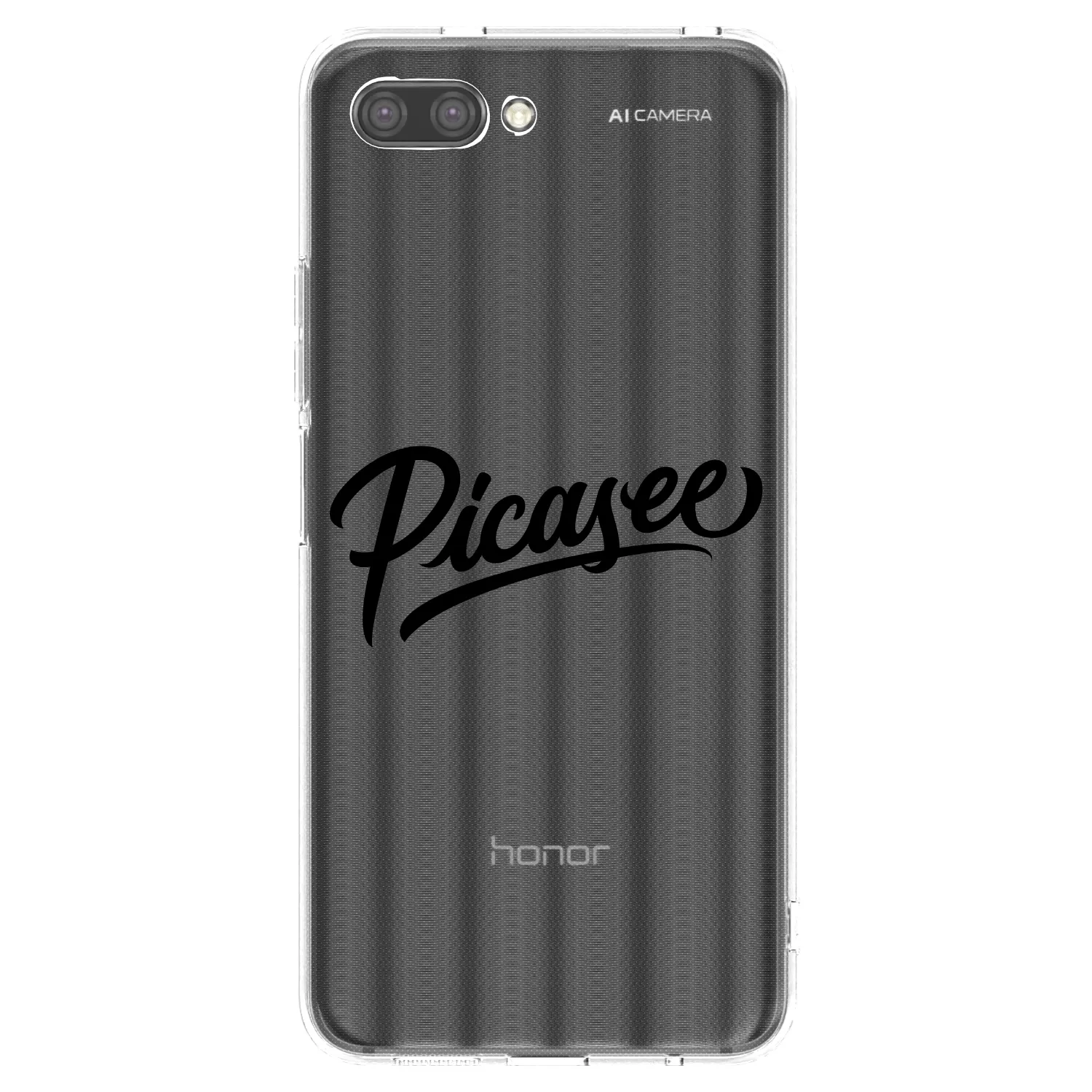Picasee silikonový průhledný obal pro Honor 10 - Picasee - old logo - black