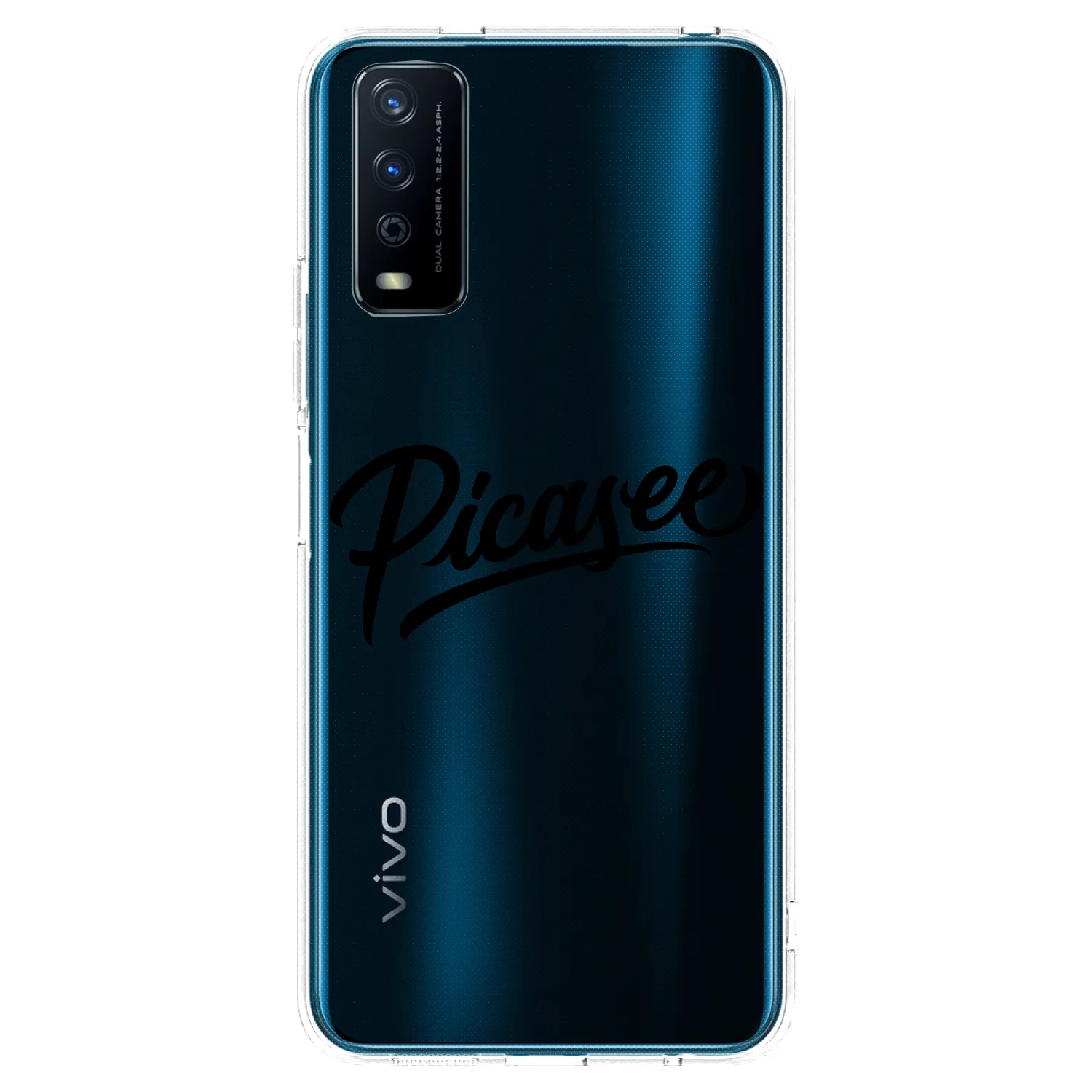 Picasee silikonový průhledný obal pro Vivo Y11s - Picasee - old logo - black