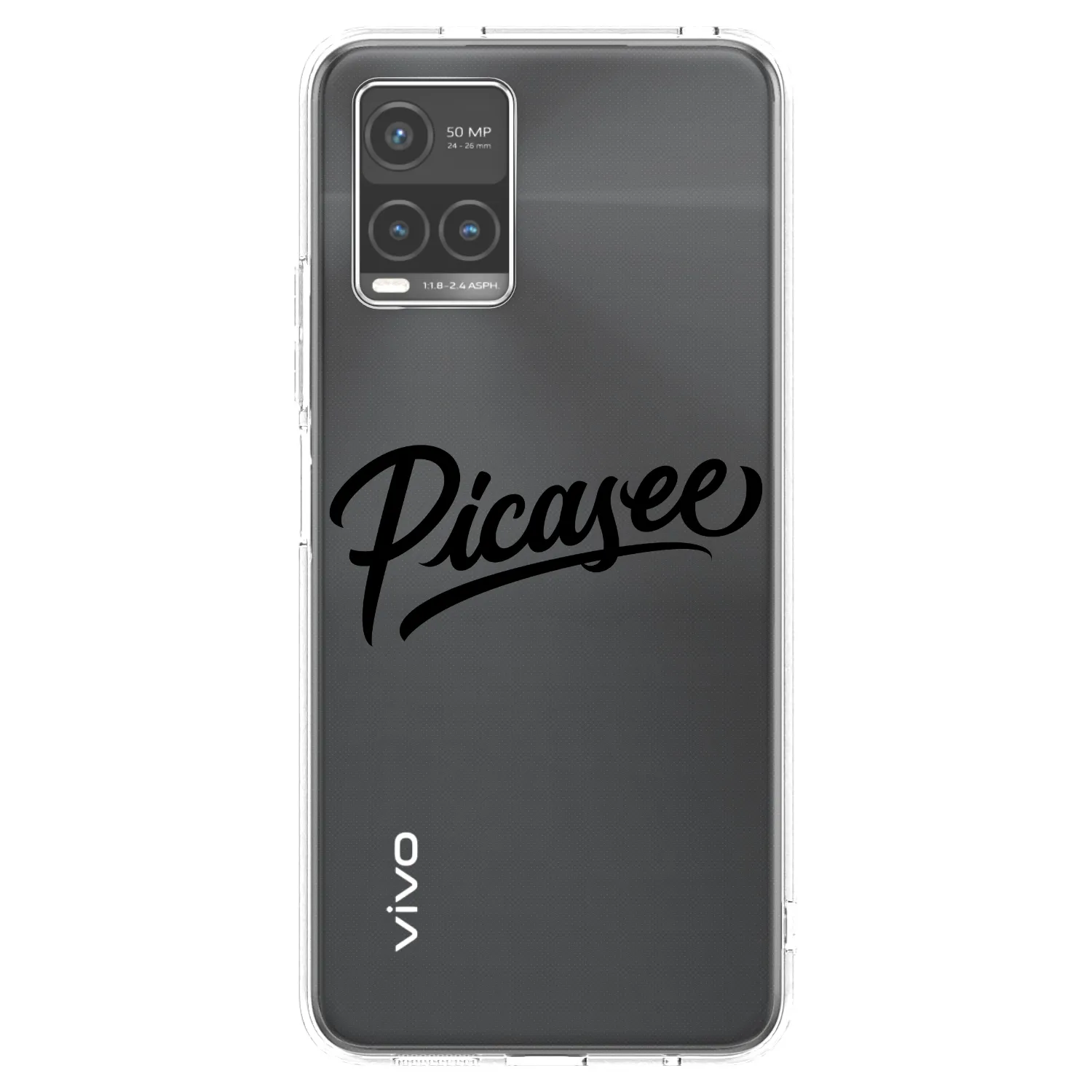 Picasee silikonový průhledný obal pro Vivo Y33s - Picasee - old logo - black