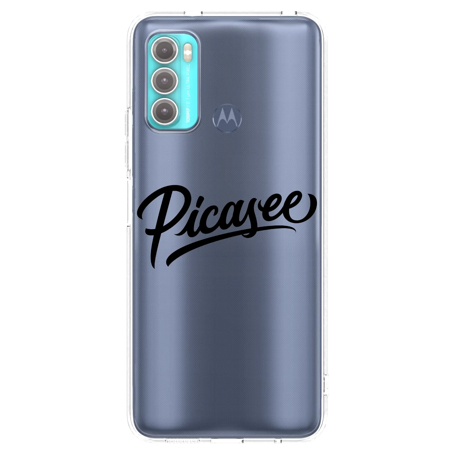 Picasee silikonový průhledný obal pro Motorola Moto G60 - Picasee - old logo - black