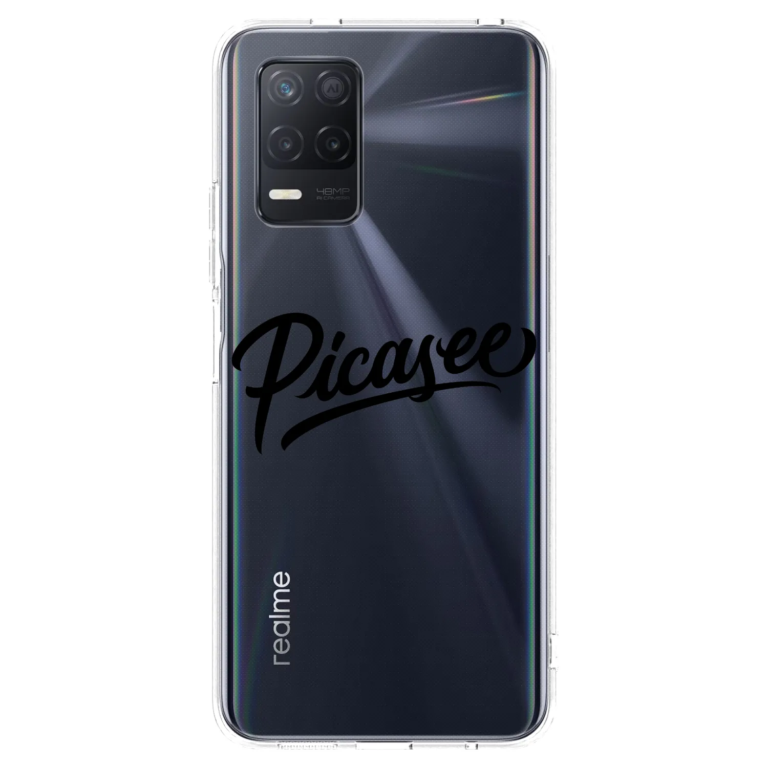 Picasee silikonový průhledný obal pro Realme 8 5G - Picasee - old logo - black