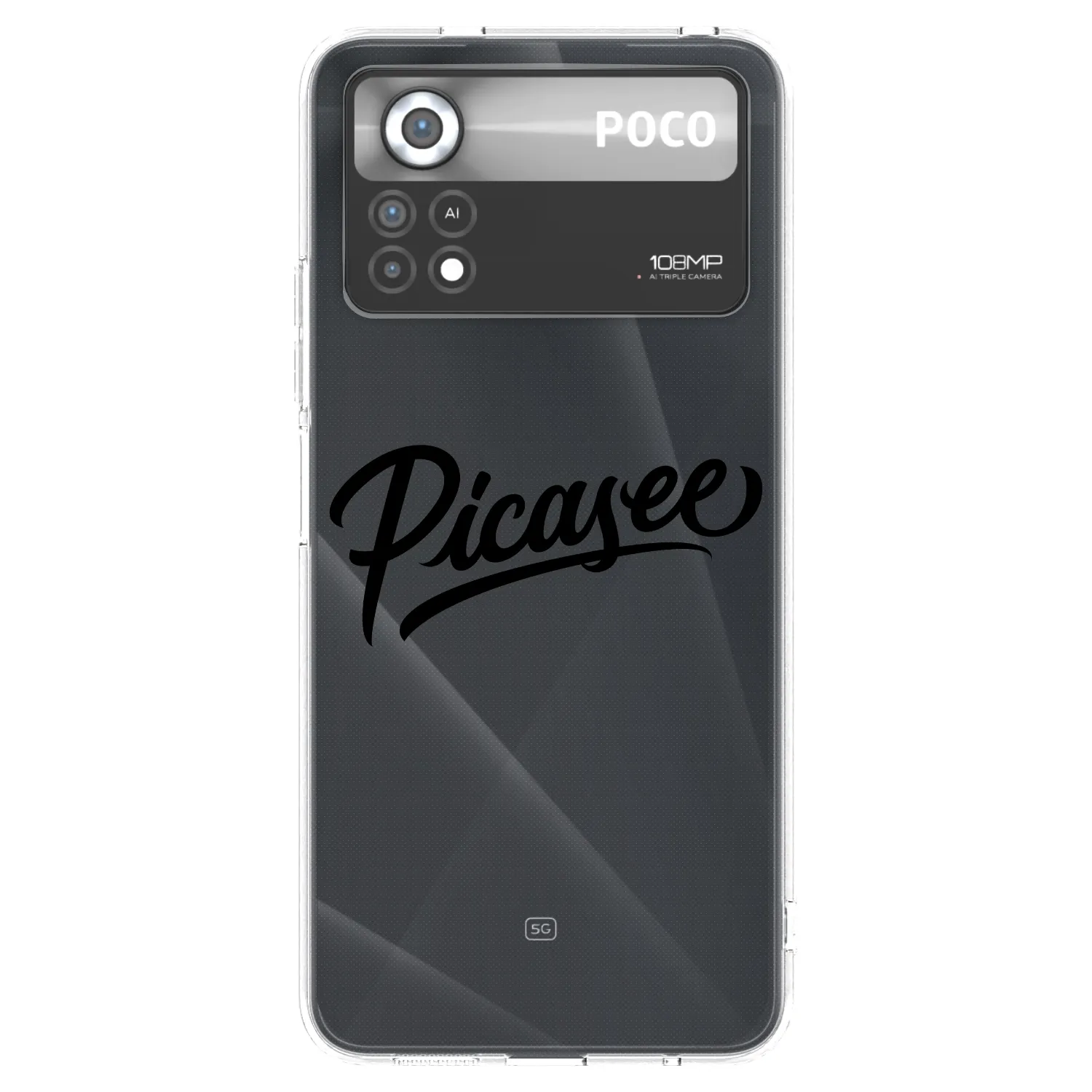 Picasee silikonový průhledný obal pro Xiaomi Poco X4 Pro 5G - Picasee - old logo - black
