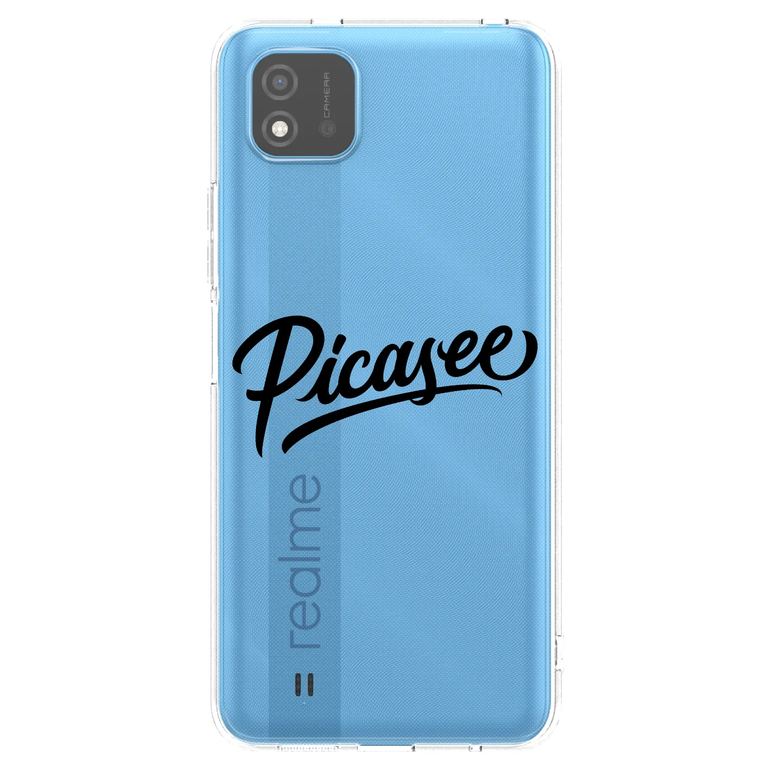 Picasee silikonový průhledný obal pro Realme C11 (2021) - Picasee - old logo - black