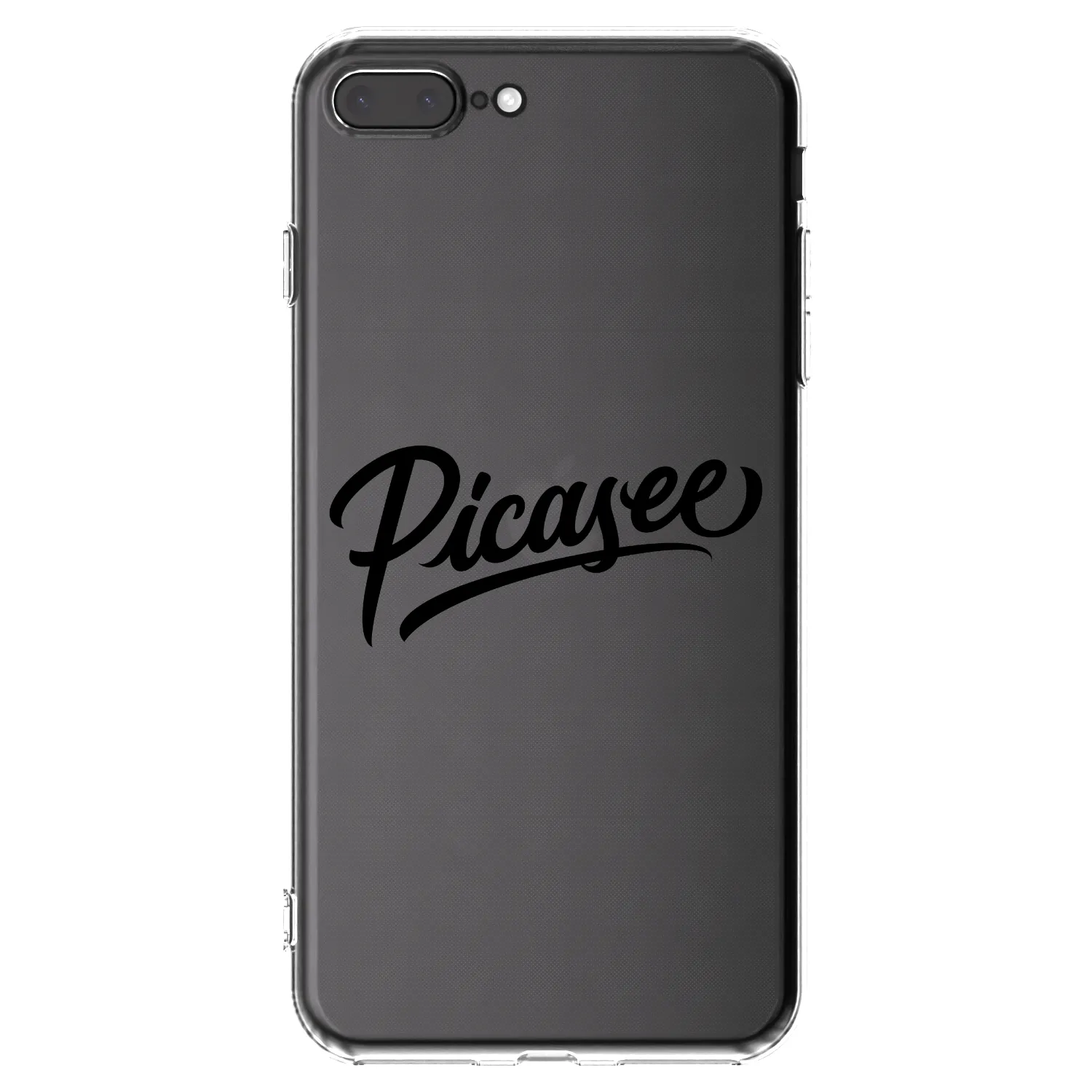 Picasee silikonový průhledný obal pro Apple iPhone 8 Plus - Picasee - old logo - black