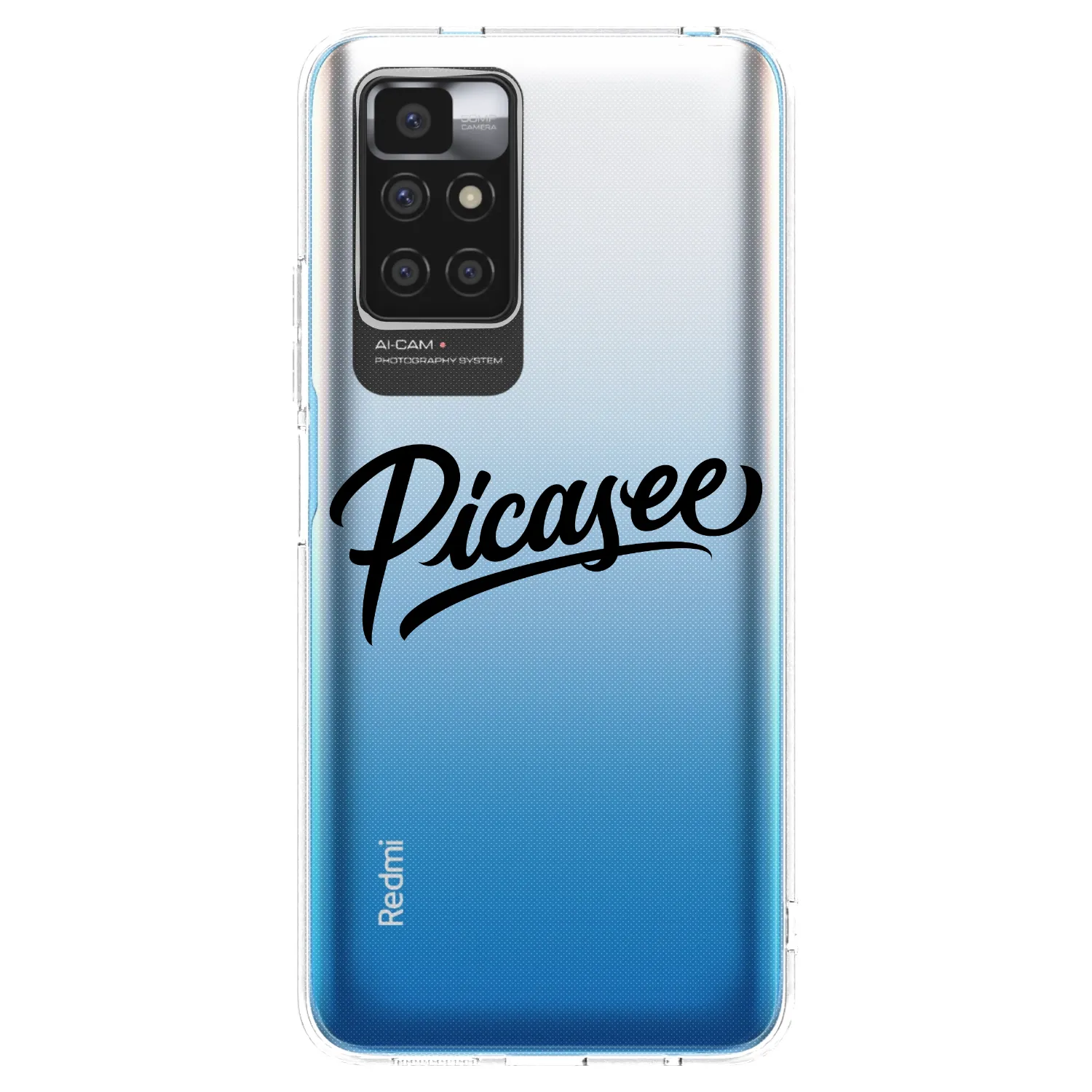 Picasee silikonový průhledný obal pro Xiaomi Redmi 10 (2022) - Picasee - old logo - black