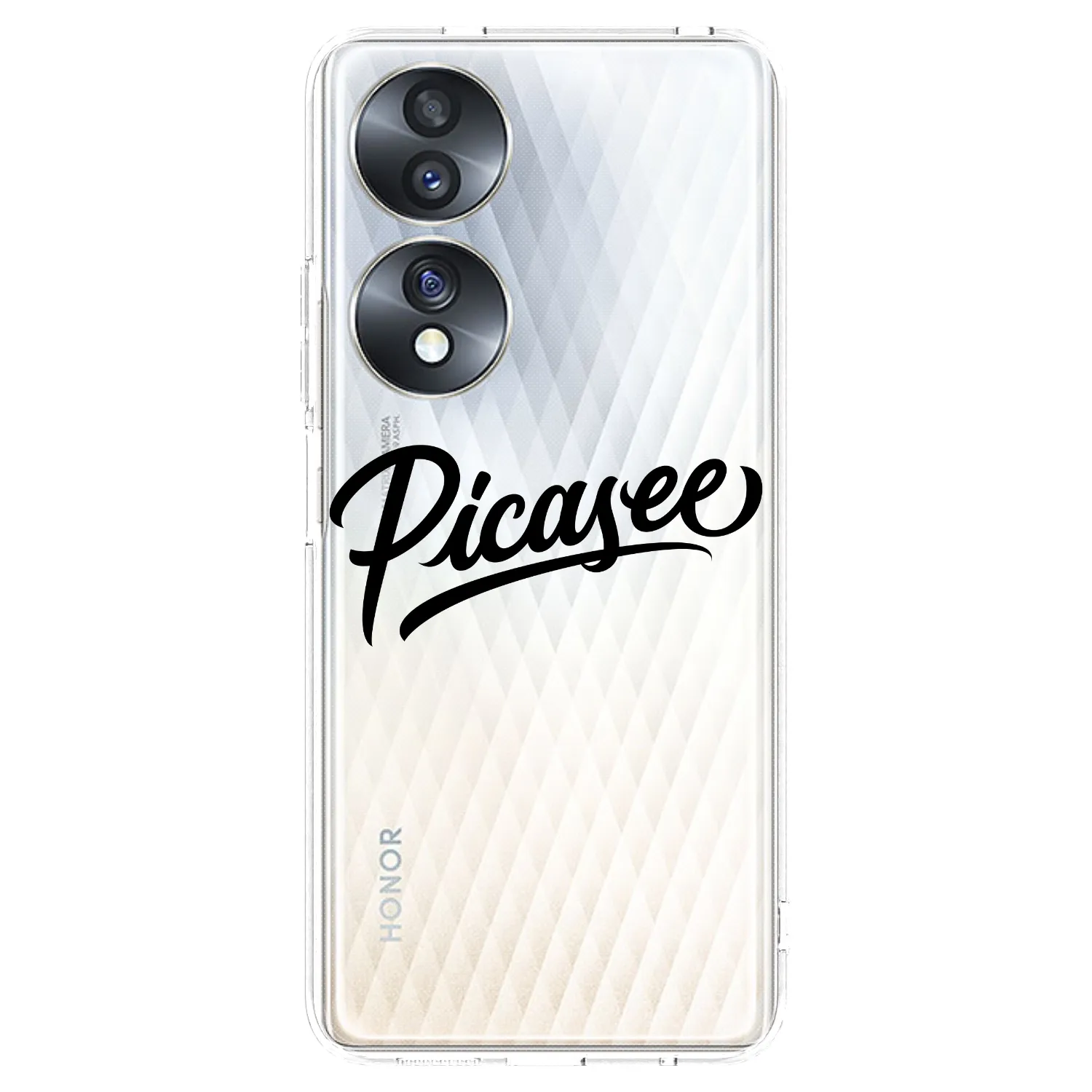 Picasee silikonový průhledný obal pro Honor 70 - Picasee - old logo - black