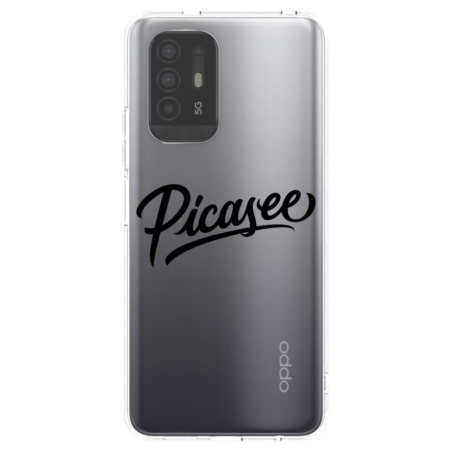 Picasee silikonový průhledný obal pro OPPO A94 5G - Picasee - old logo - black