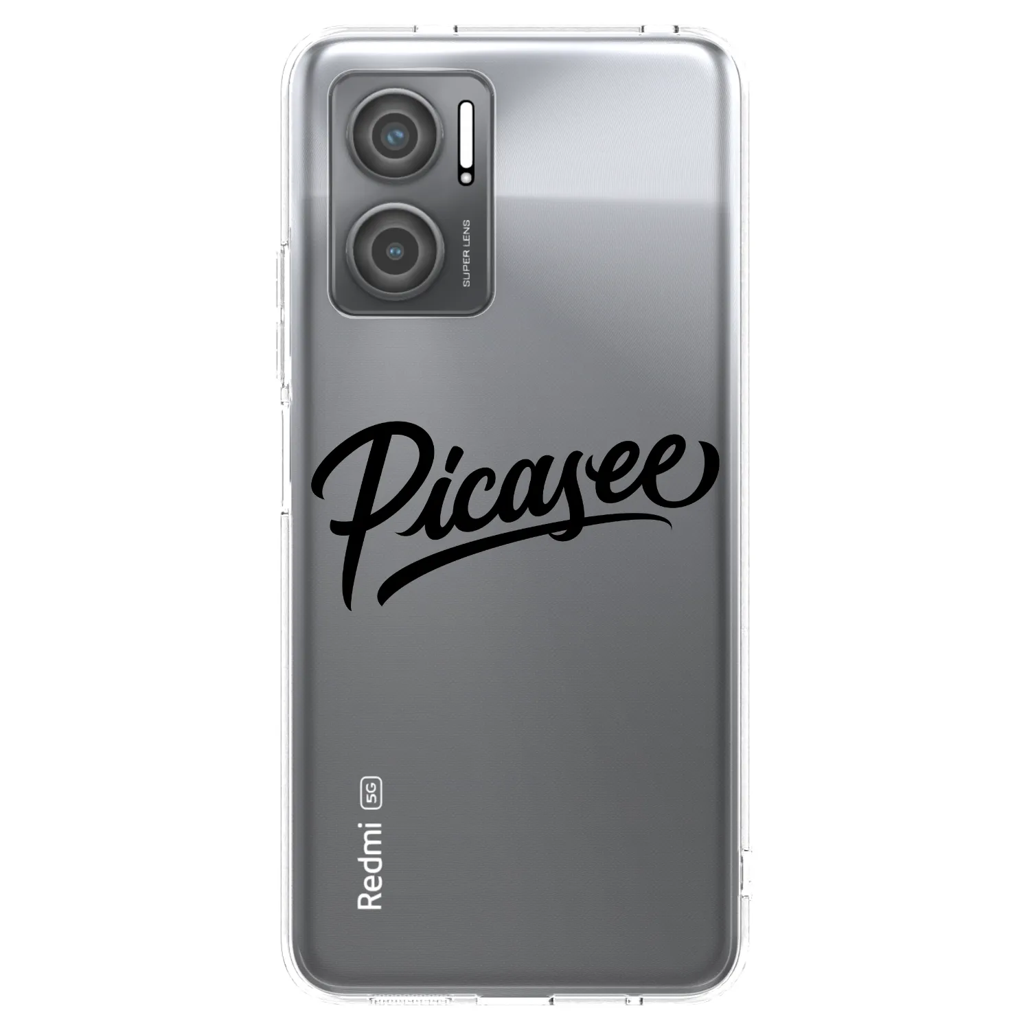 Picasee silikonový průhledný obal pro Xiaomi Redmi 10 5G - Picasee - old logo - black