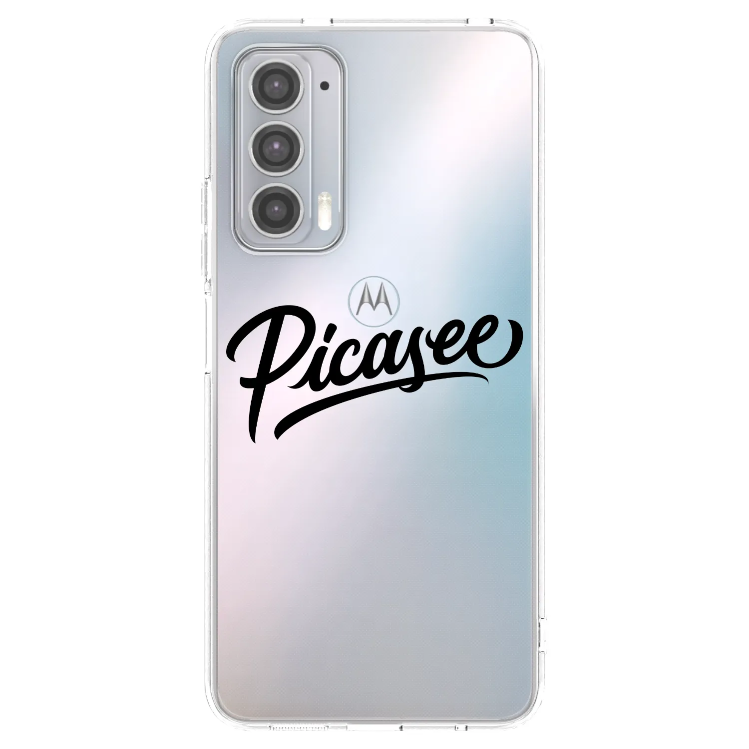 Picasee silikonový průhledný obal pro Motorola Edge 20 - Picasee - old logo - black
