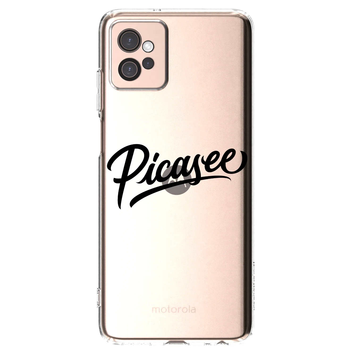 Picasee silikonový průhledný obal pro Motorola Moto G32 - Picasee - old logo - black