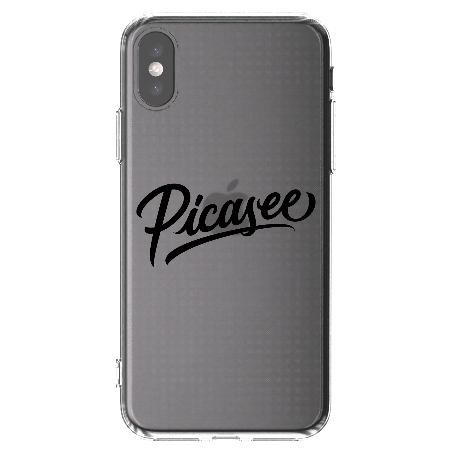 Picasee silikonový průhledný obal pro Apple iPhone X/XS - Picasee - old logo - black