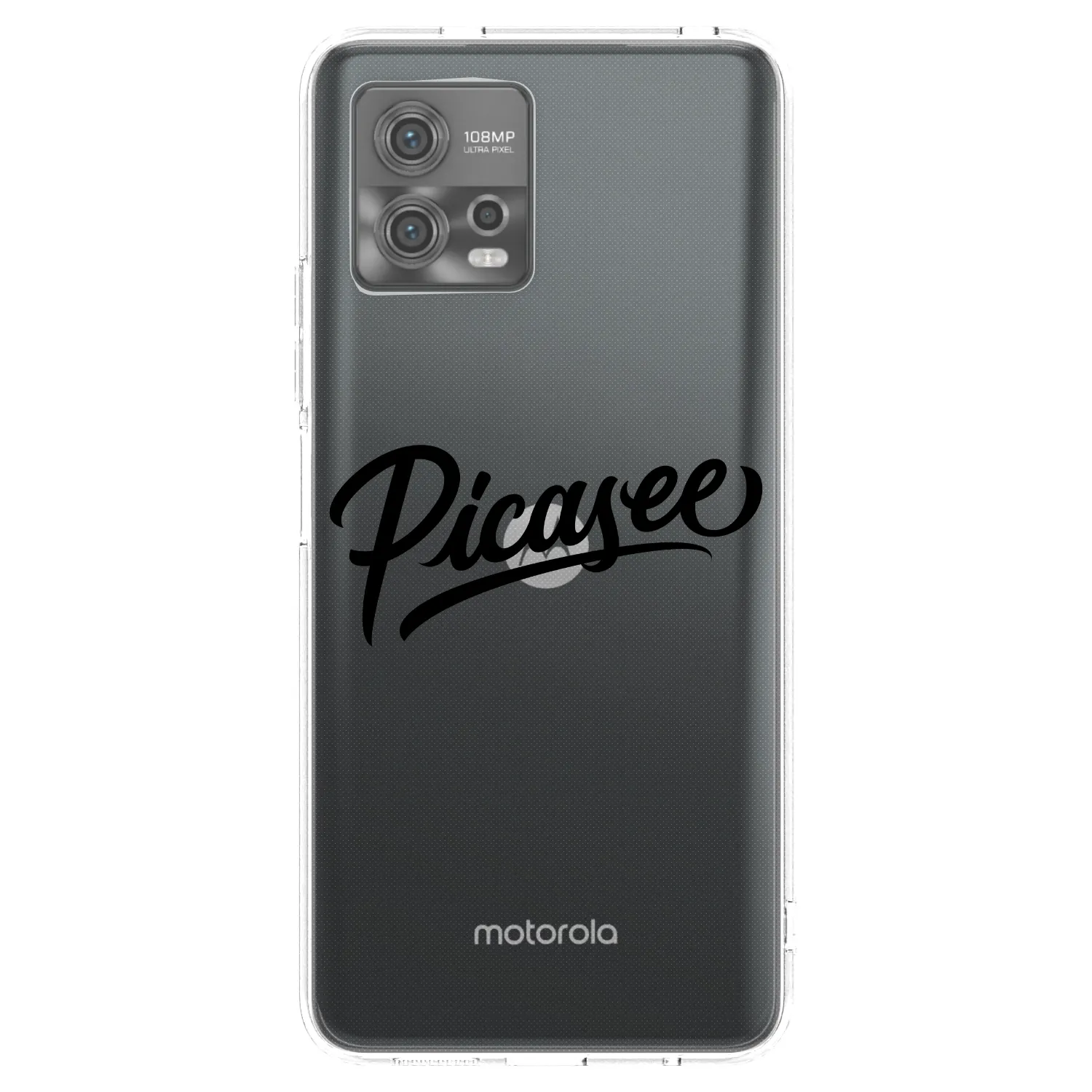 Picasee silikonový průhledný obal pro Motorola Moto G72 - Picasee - old logo - black