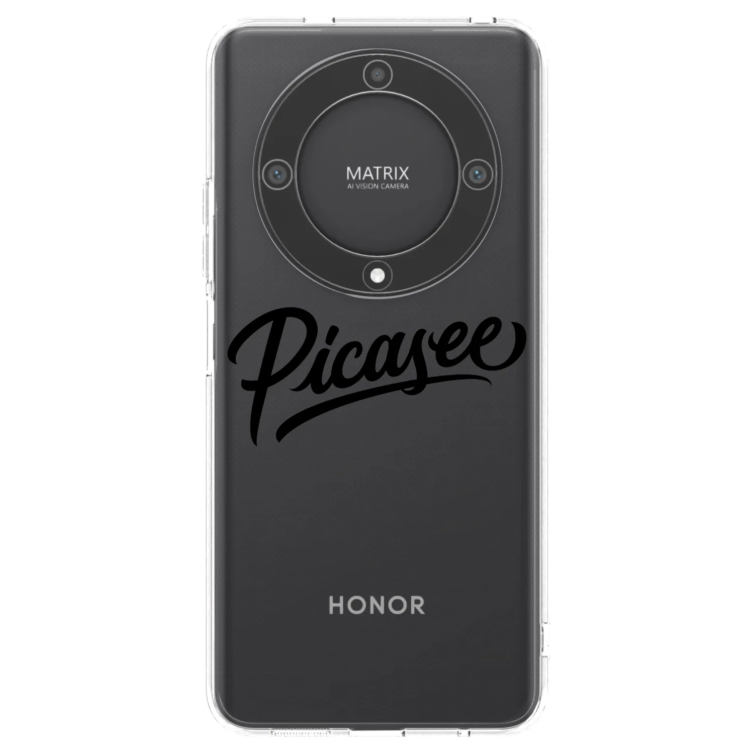Picasee silikonový průhledný obal pro Honor Magic5 Lite 5G - Picasee - old logo - black