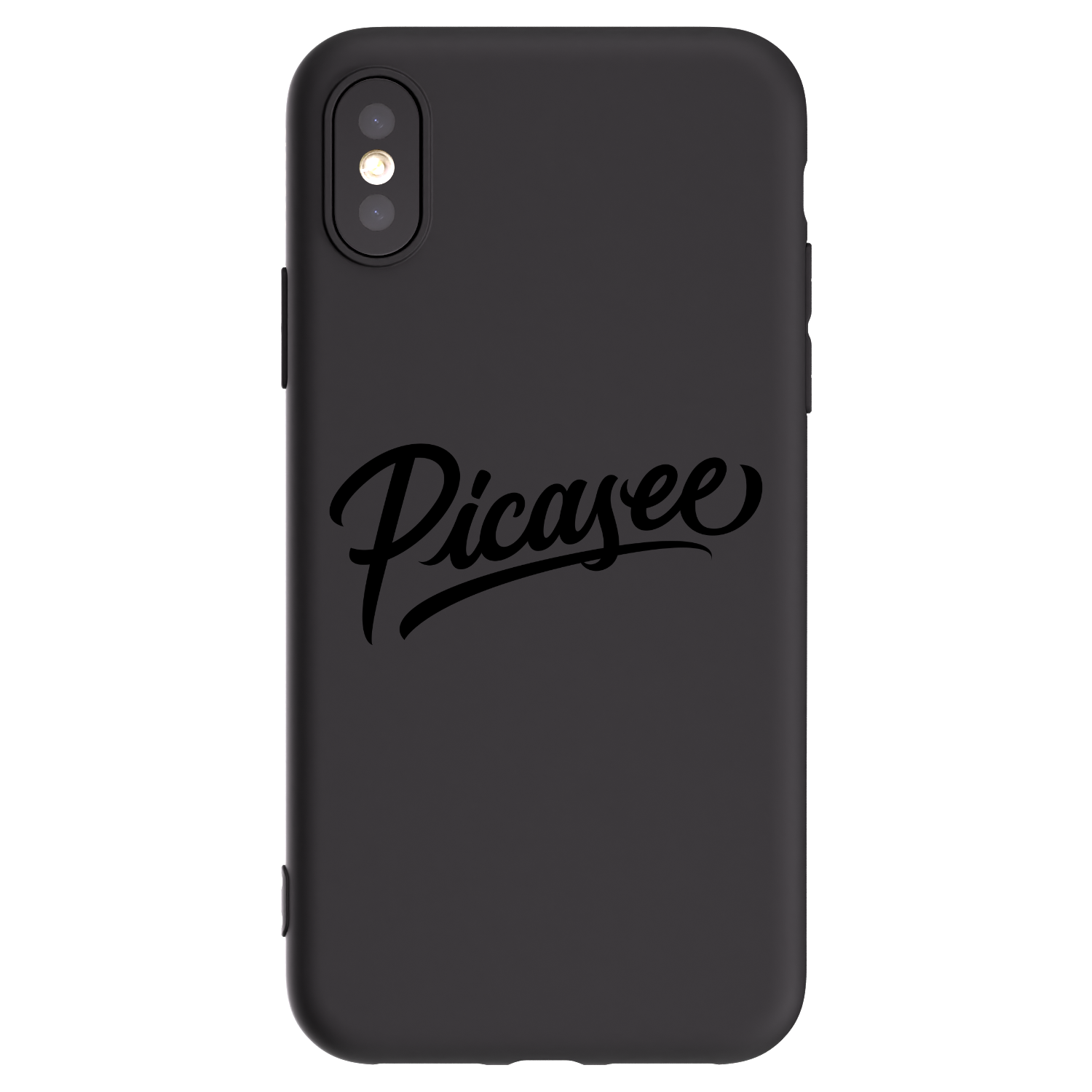 Picasee silikonový černý obal pro Apple iPhone X/XS - Picasee - old logo - black