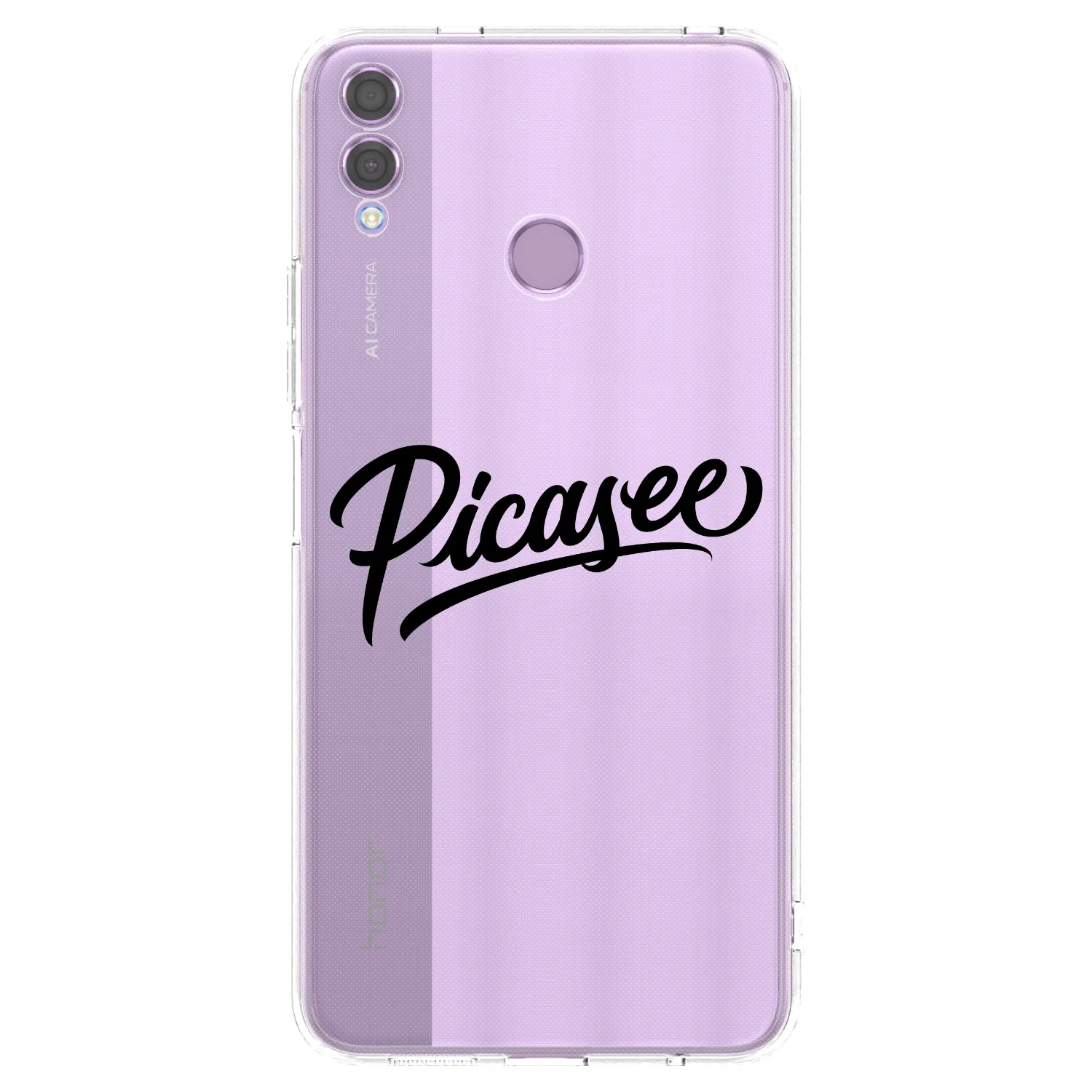 Picasee silikonový průhledný obal pro Honor 8X - Picasee - old logo - black