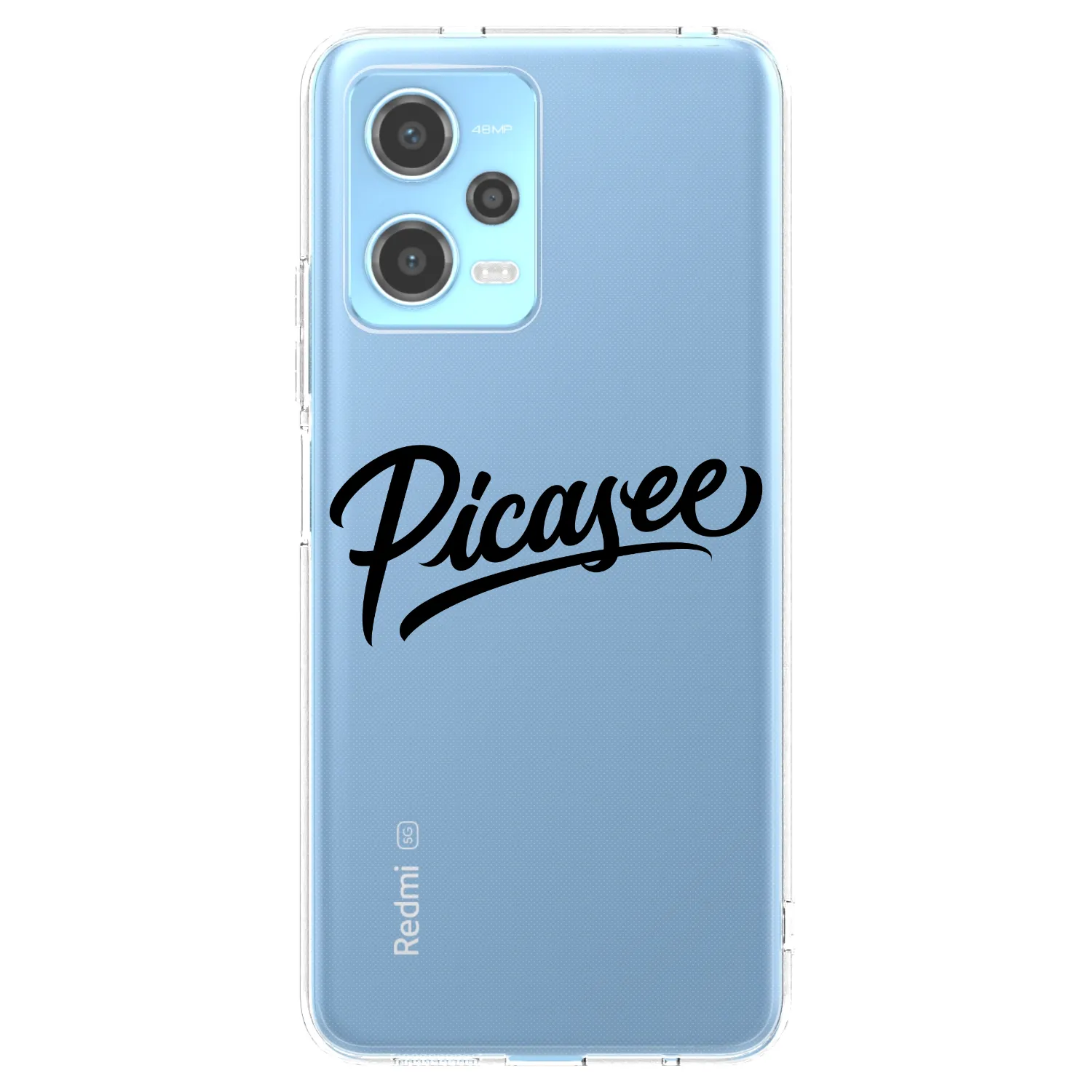 Picasee silikonový průhledný obal pro Xiaomi Redmi Note 12 5G - Picasee - old logo - black