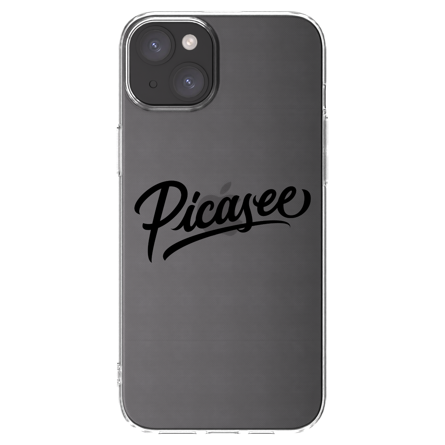 Picasee silikonový průhledný obal pro Apple iPhone 15 Plus - Picasee - old logo - black
