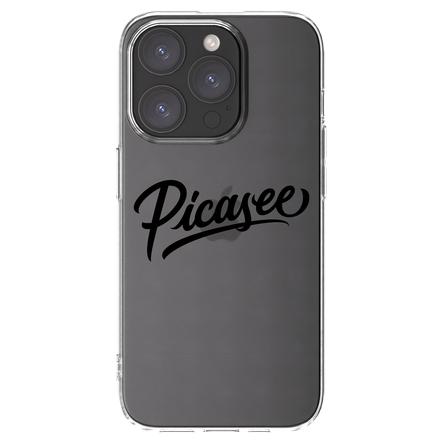Picasee silikonový průhledný obal pro Apple iPhone 15 Pro - Picasee - old logo - black