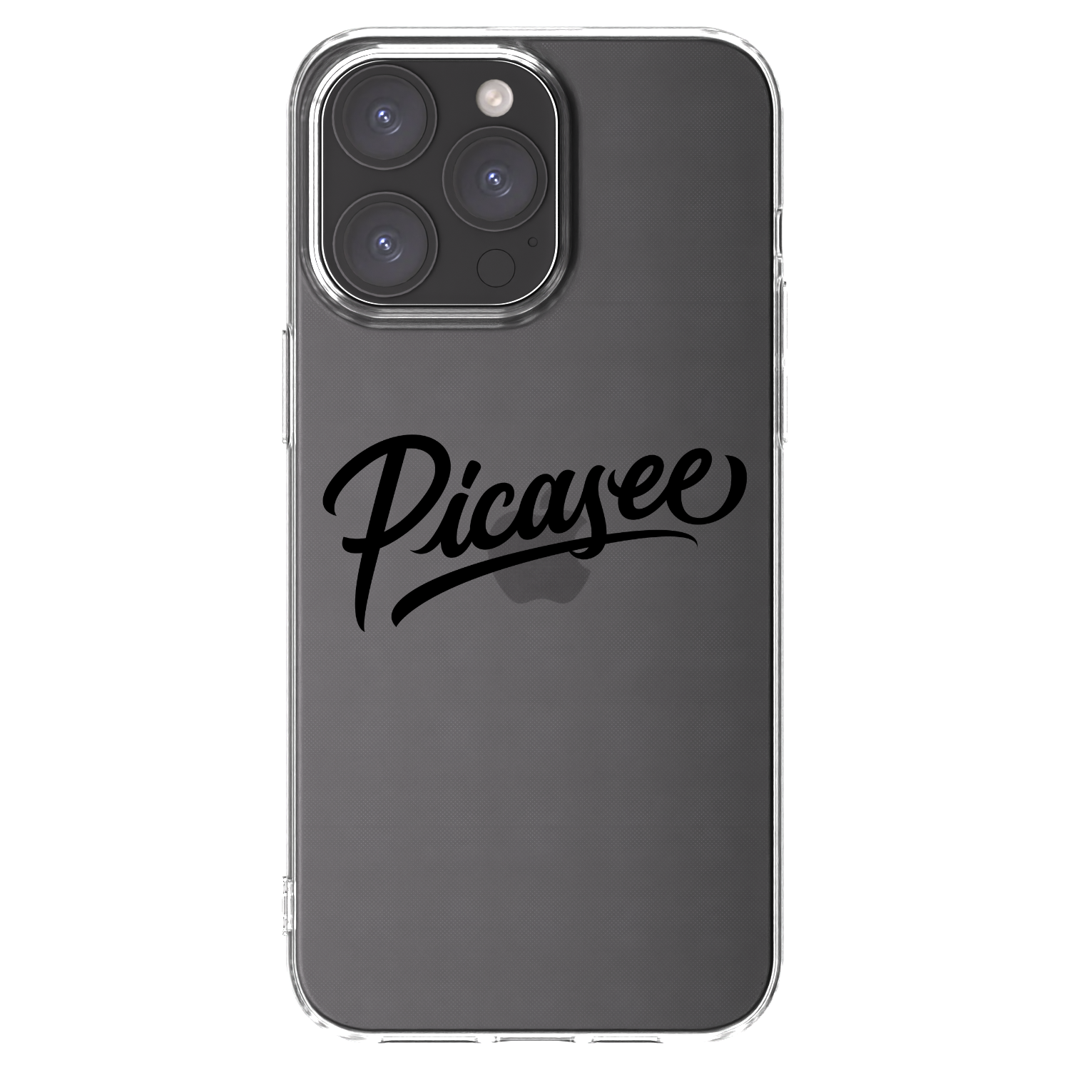 Picasee silikonový průhledný obal pro Apple iPhone 15 Pro Max - Picasee - old logo - black