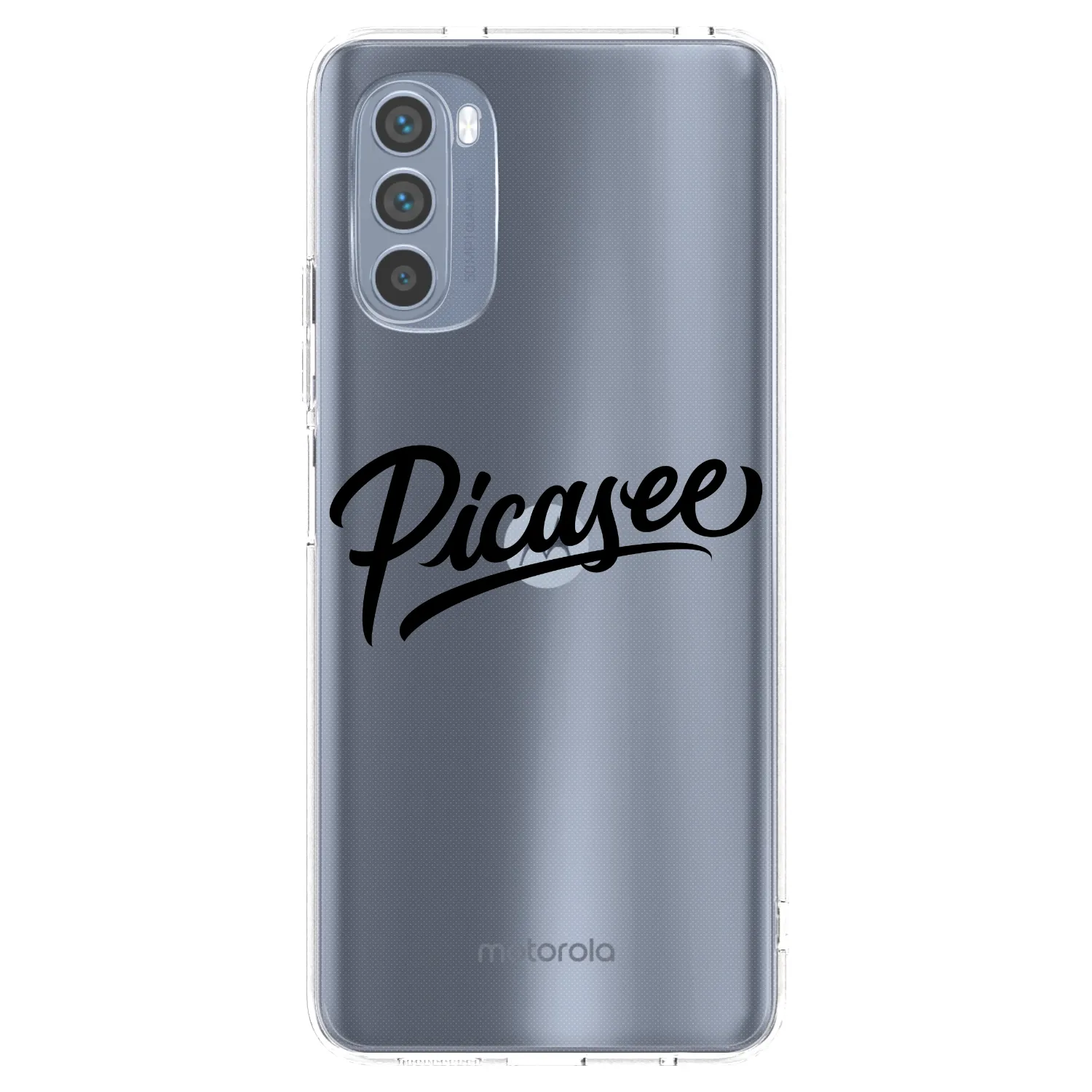 Picasee silikonový průhledný obal pro Motorola Moto G62 - Picasee - old logo - black