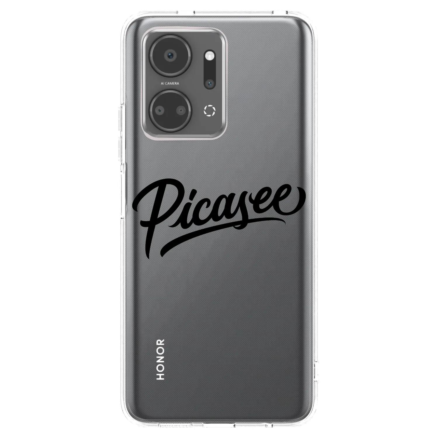 Picasee silikonový průhledný obal pro Honor X7a - Picasee - old logo - black