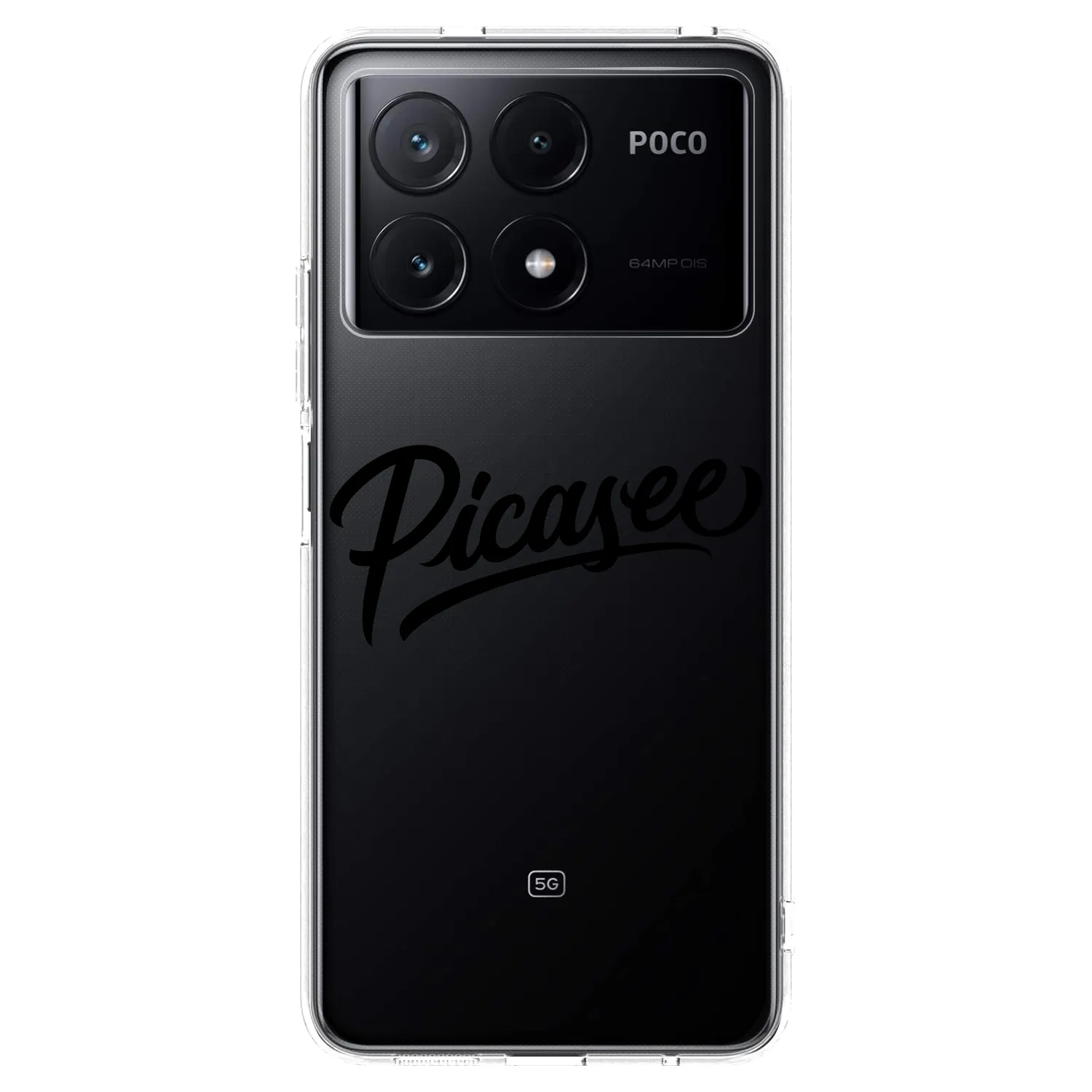 Picasee silikonový průhledný obal pro Xiaomi Poco X6 Pro - Picasee - old logo - black