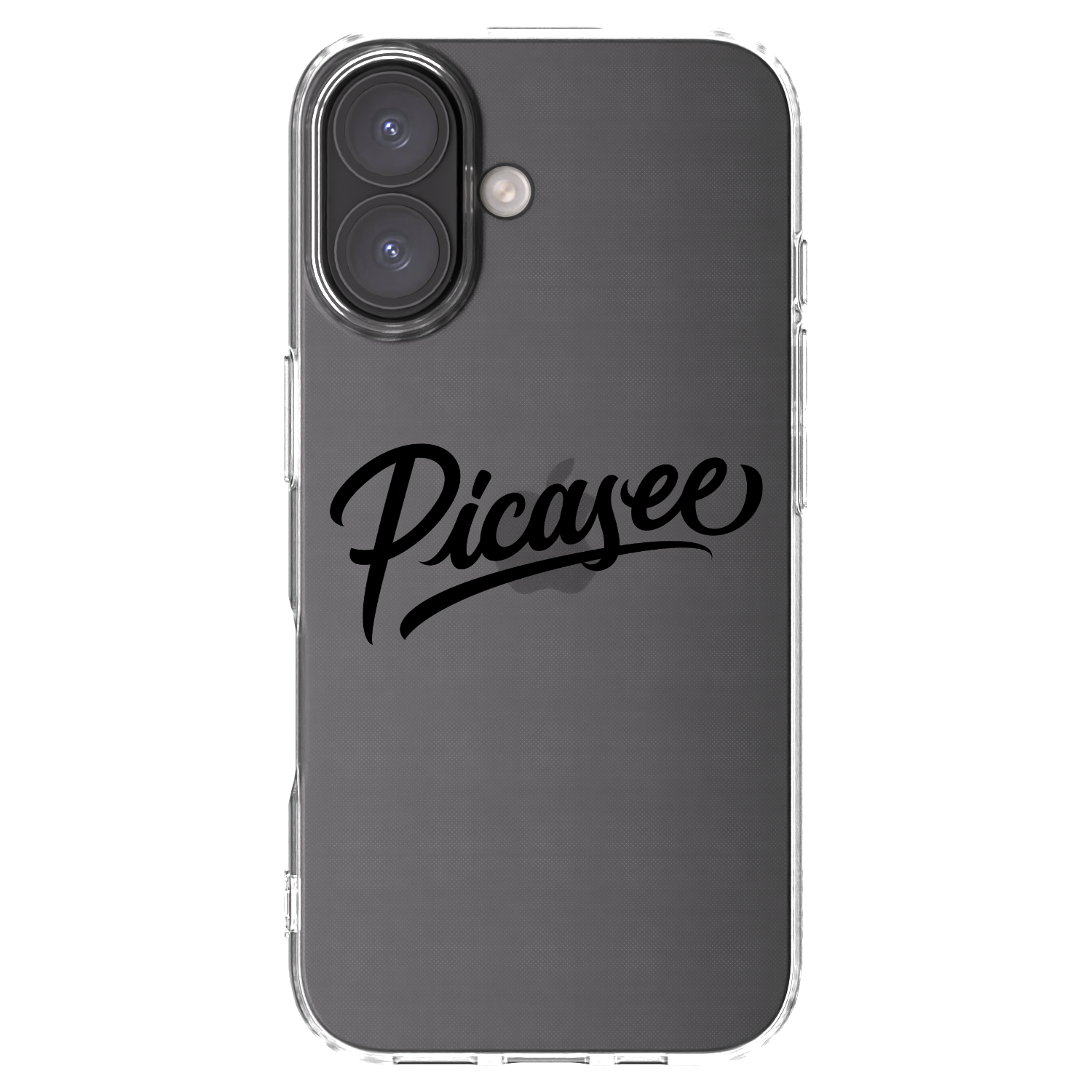 Picasee silikonový průhledný obal pro Apple iPhone 16 - Picasee - old logo - black