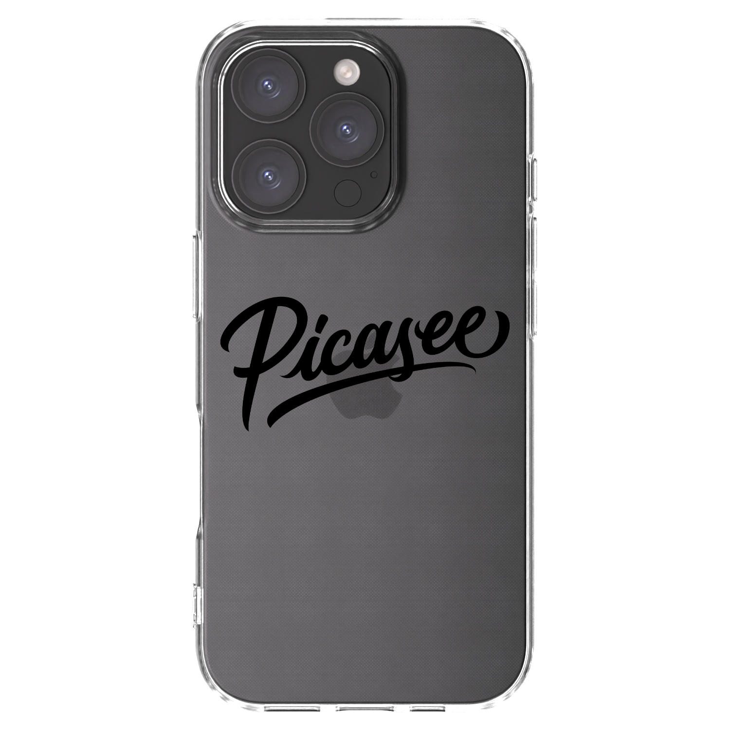 Picasee silikonový průhledný obal pro Apple iPhone 16 Pro - Picasee - old logo - black