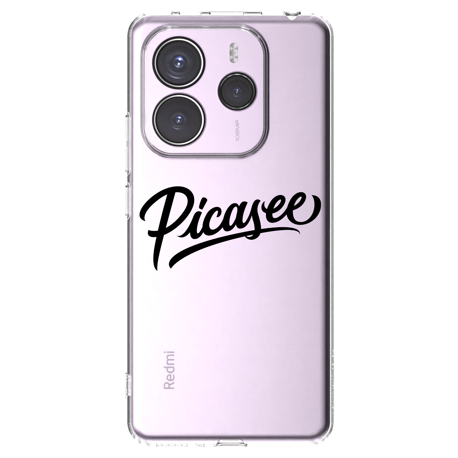 Picasee silikonový průhledný obal pro Xiaomi Redmi Note 14 5G - Picasee - old logo - black