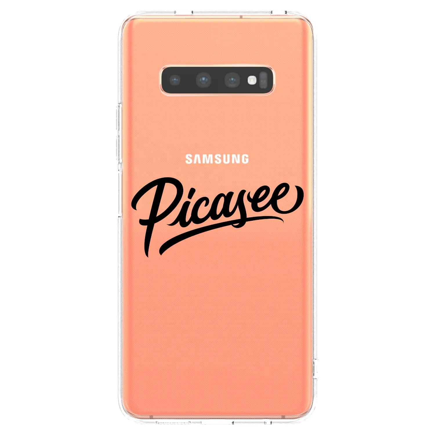 Picasee silikonový průhledný obal pro Samsung Galaxy S10 Plus G975 - Picasee - old logo - black