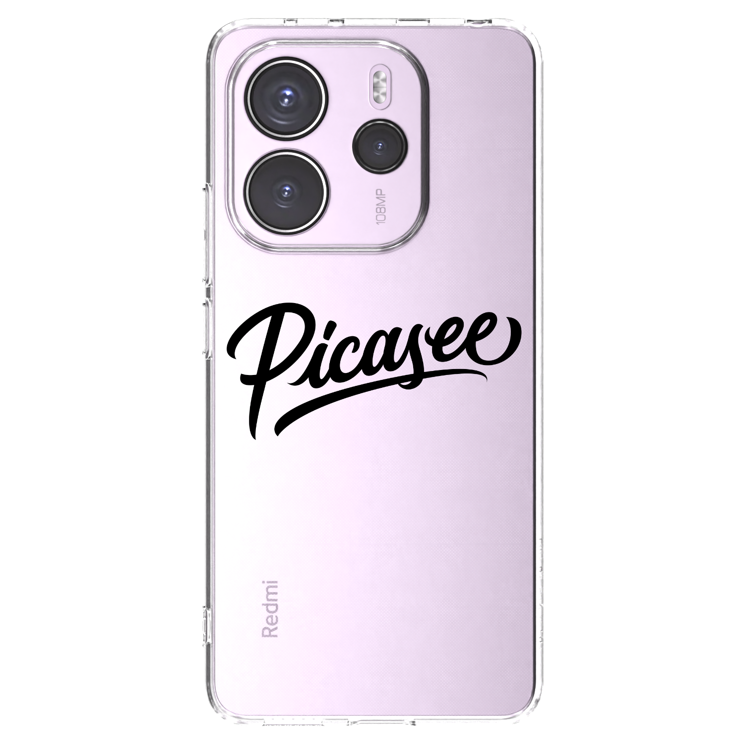 Picasee silikonový průhledný obal pro Xiaomi Redmi Note 14 4G - Picasee - old logo - black