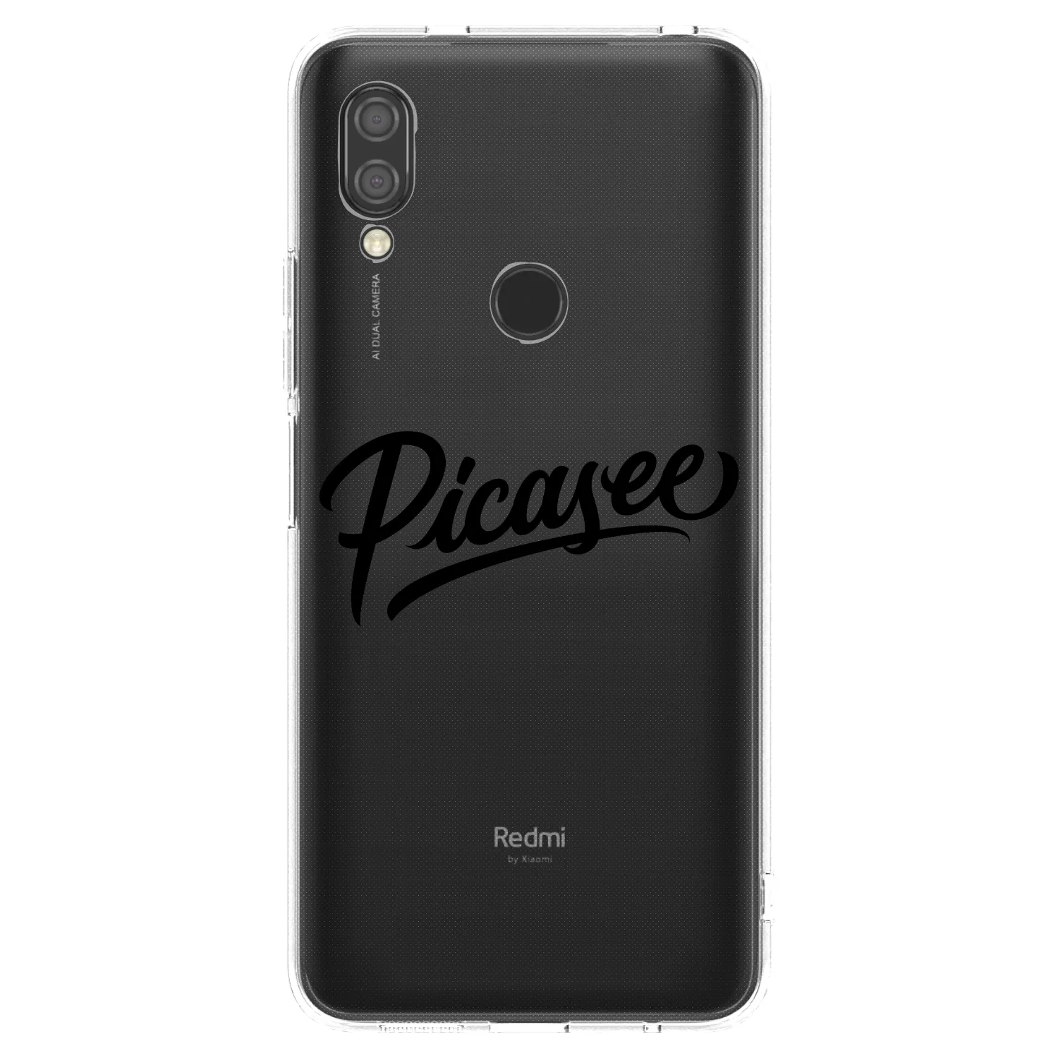 Picasee silikonový průhledný obal pro Xiaomi Redmi 7 - Picasee - old logo - black