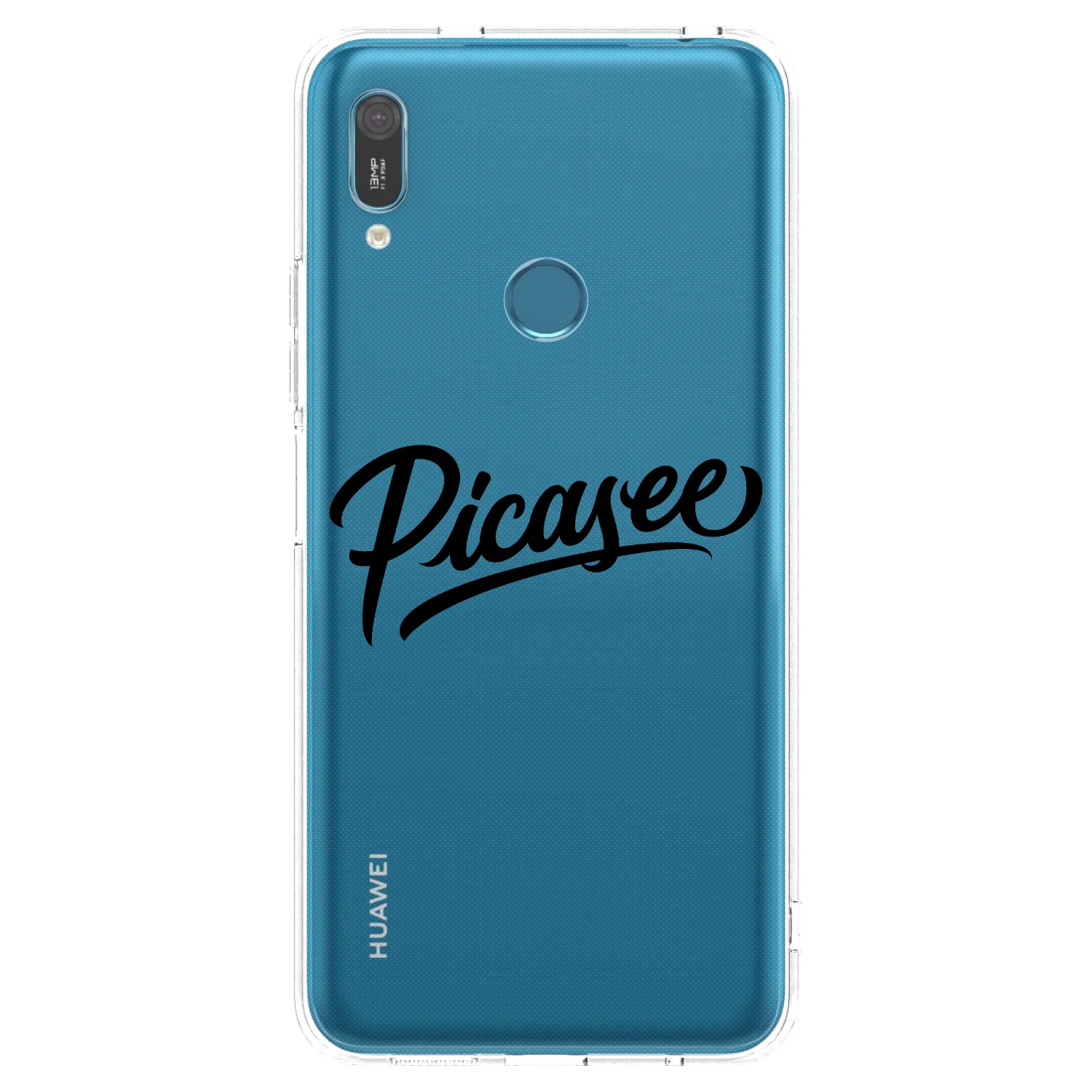 Picasee silikonový průhledný obal pro Huawei Y6 2019 - Picasee - old logo - black