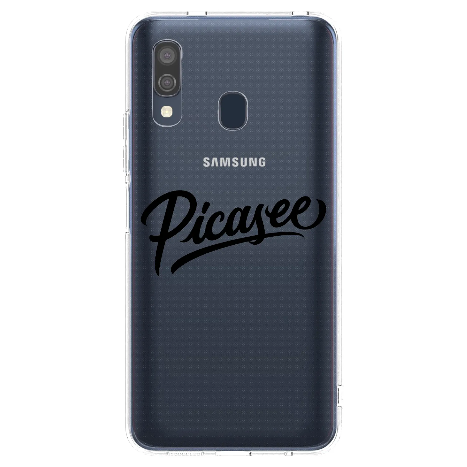Picasee silikonový průhledný obal pro Samsung Galaxy A40 A405F - Picasee - old logo - black