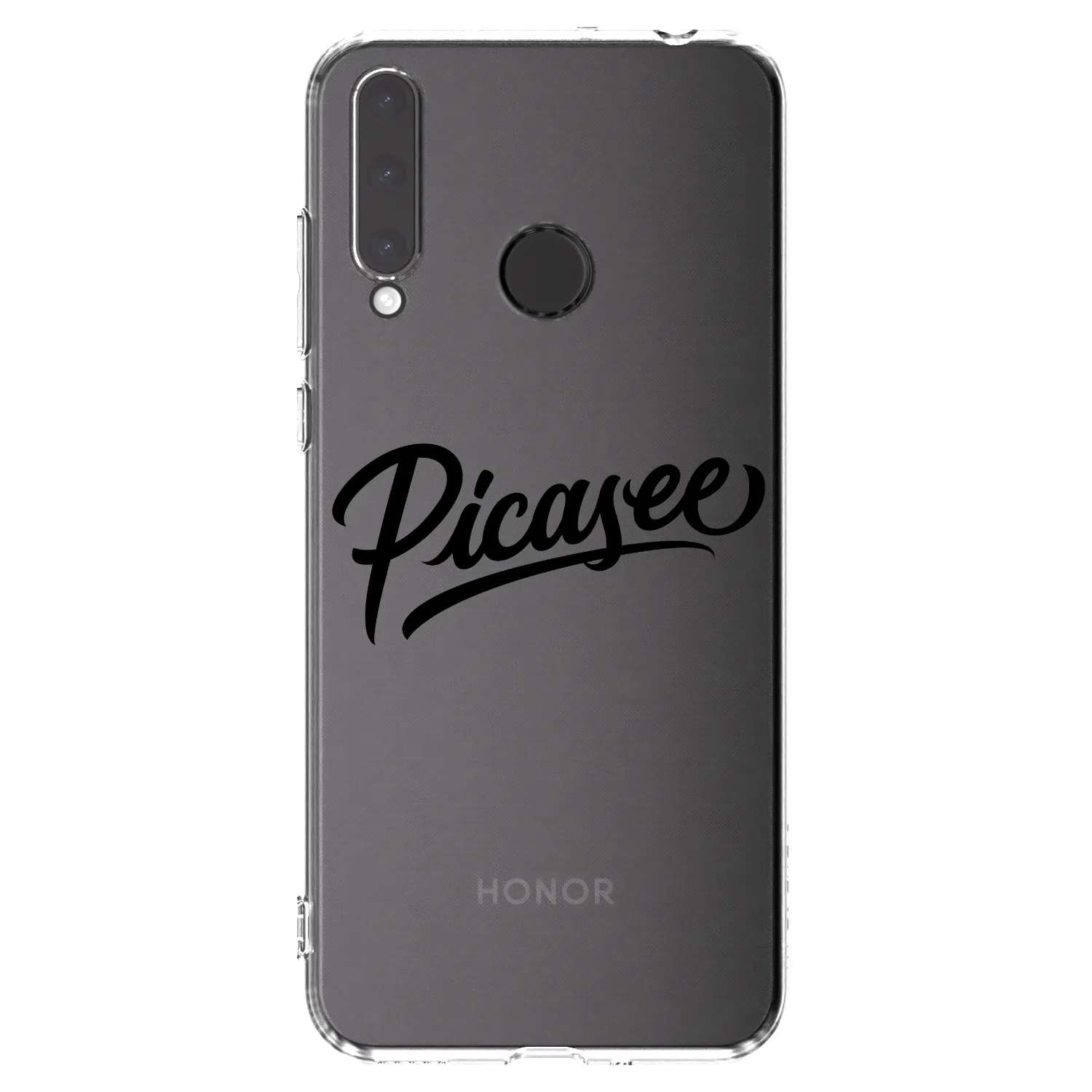 Picasee silikonový průhledný obal pro Honor 20 Lite - Picasee - old logo - black