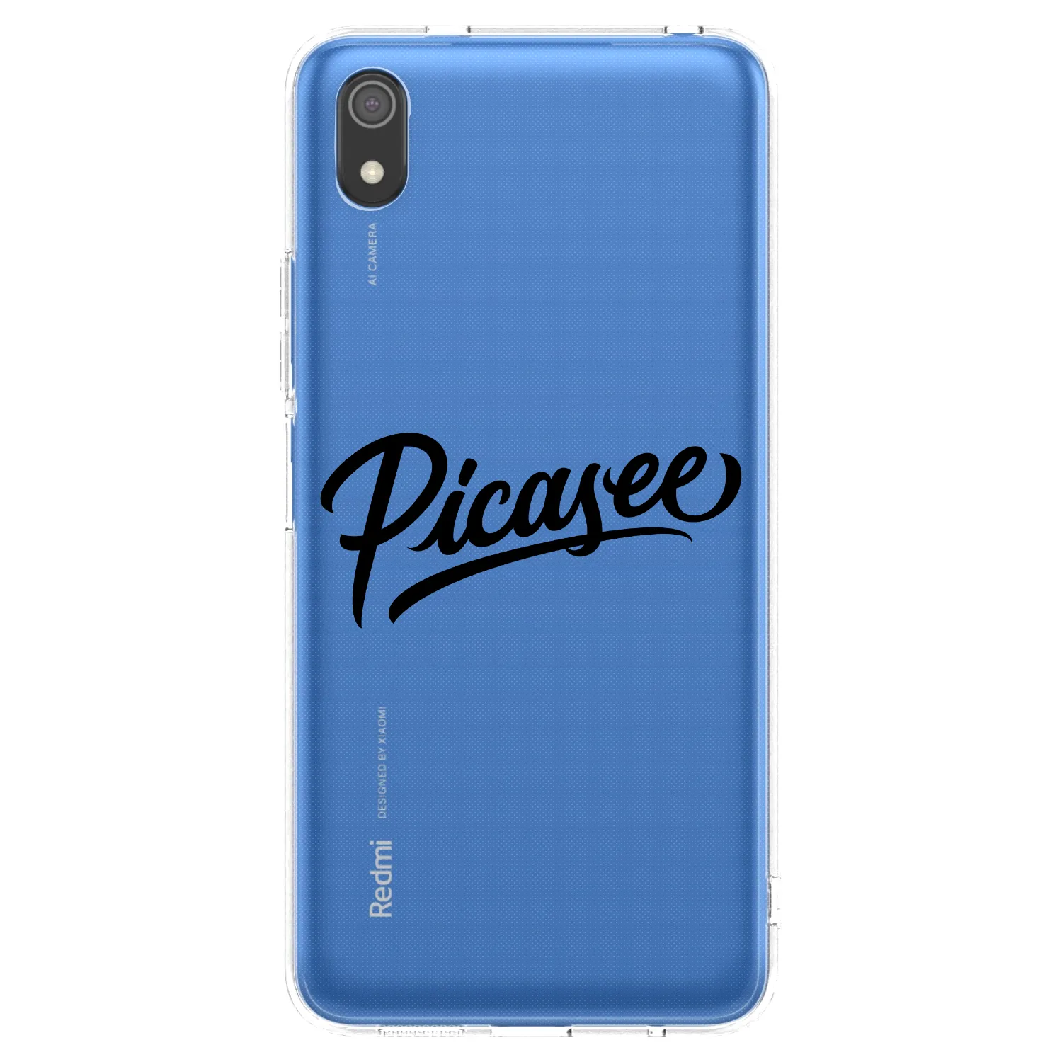 Picasee silikonový průhledný obal pro Xiaomi Redmi 7A - Picasee - old logo - black